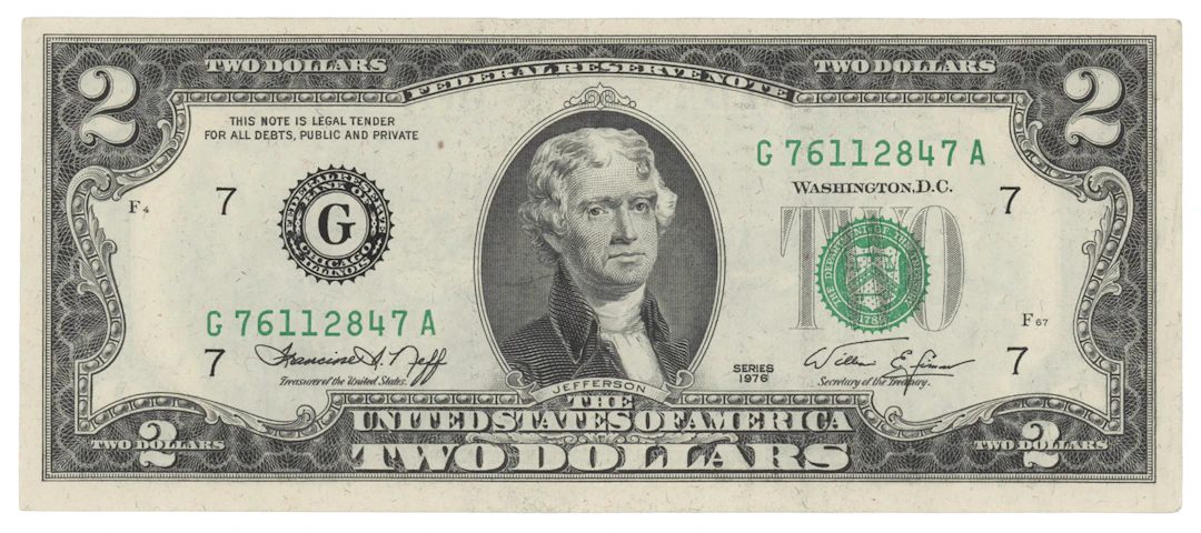 Blue Origin NS-13 Flown $2 Dollar Bill
