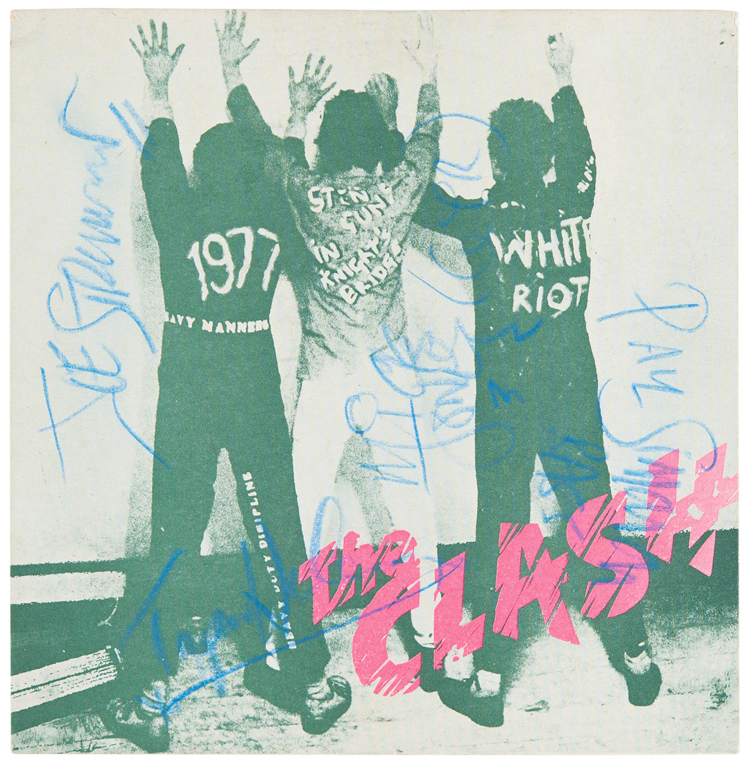 The Clash Signed 45 RPM Single Record - 'White Riot'