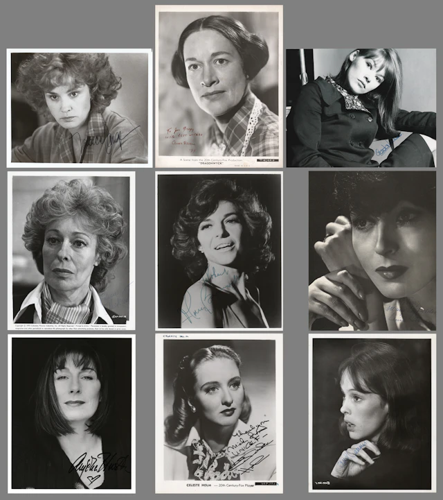 Academy Award-Winning Actresses (9) Signed Photographs with Bancroft
