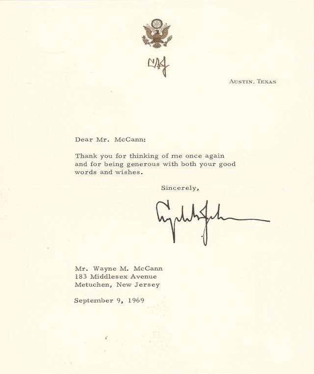 Lyndon B. Johnson Typed Letter Signed