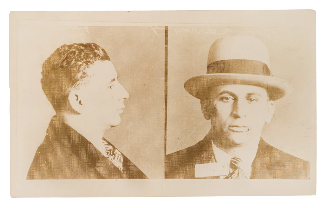 Meyer Lansky Rare Original Philadelphia Police Department Mug Shot
