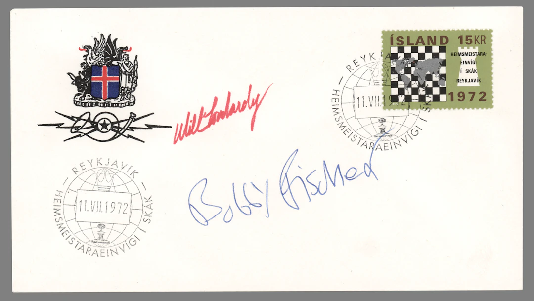 Bobby Fischer and William Lombardy Signed Cover - World Chess Championship 1972