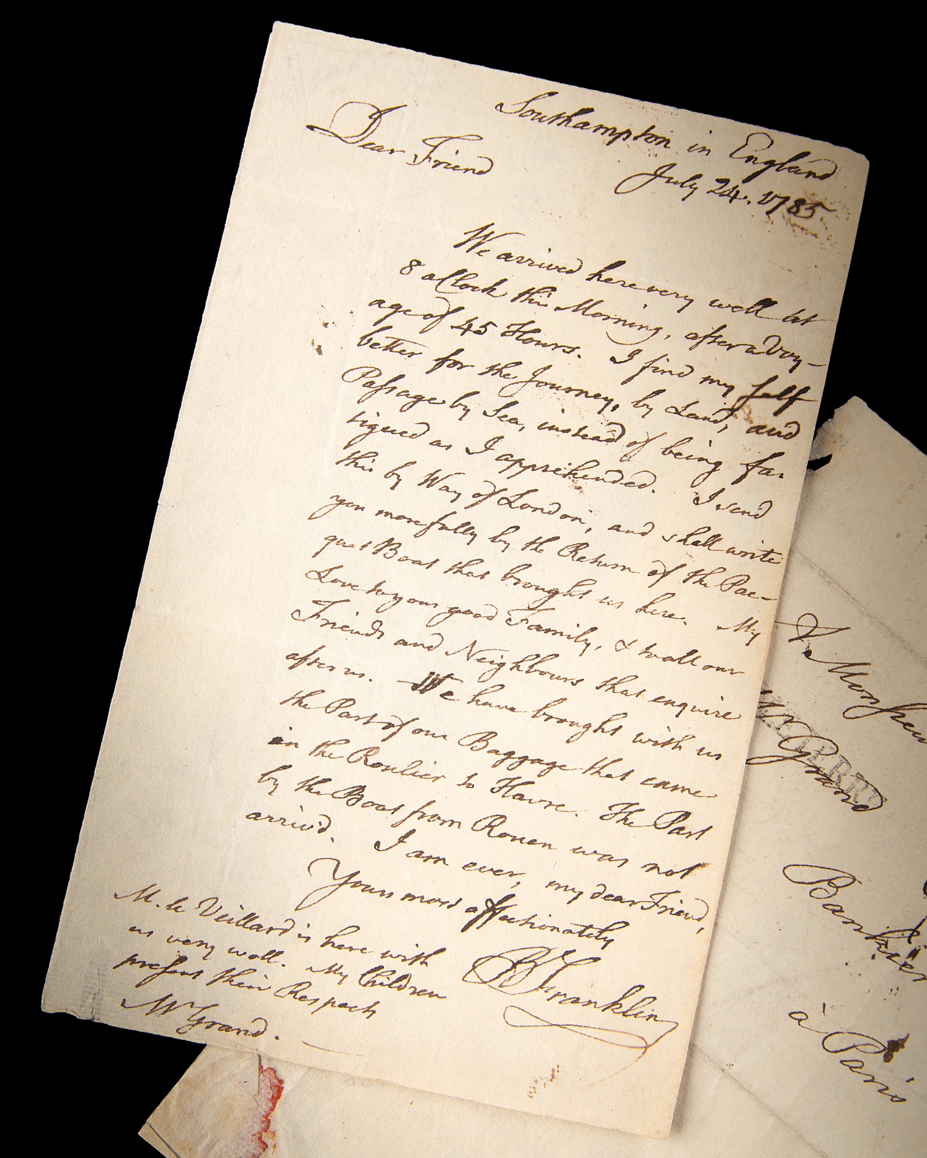 Benjamin Franklin Autograph Letter Signed, Written From England After