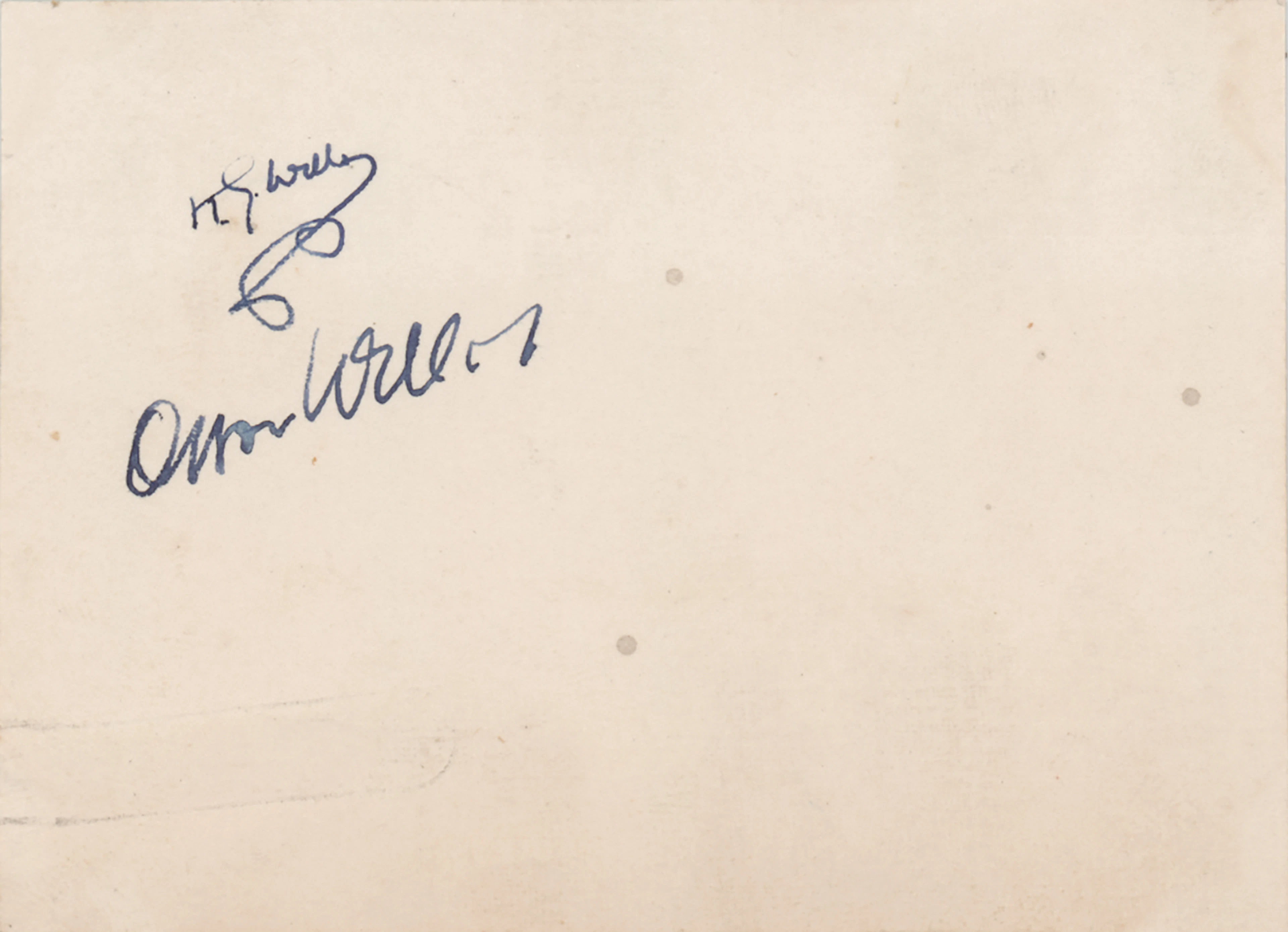 H. G. Wells and Orson Welles Signatures