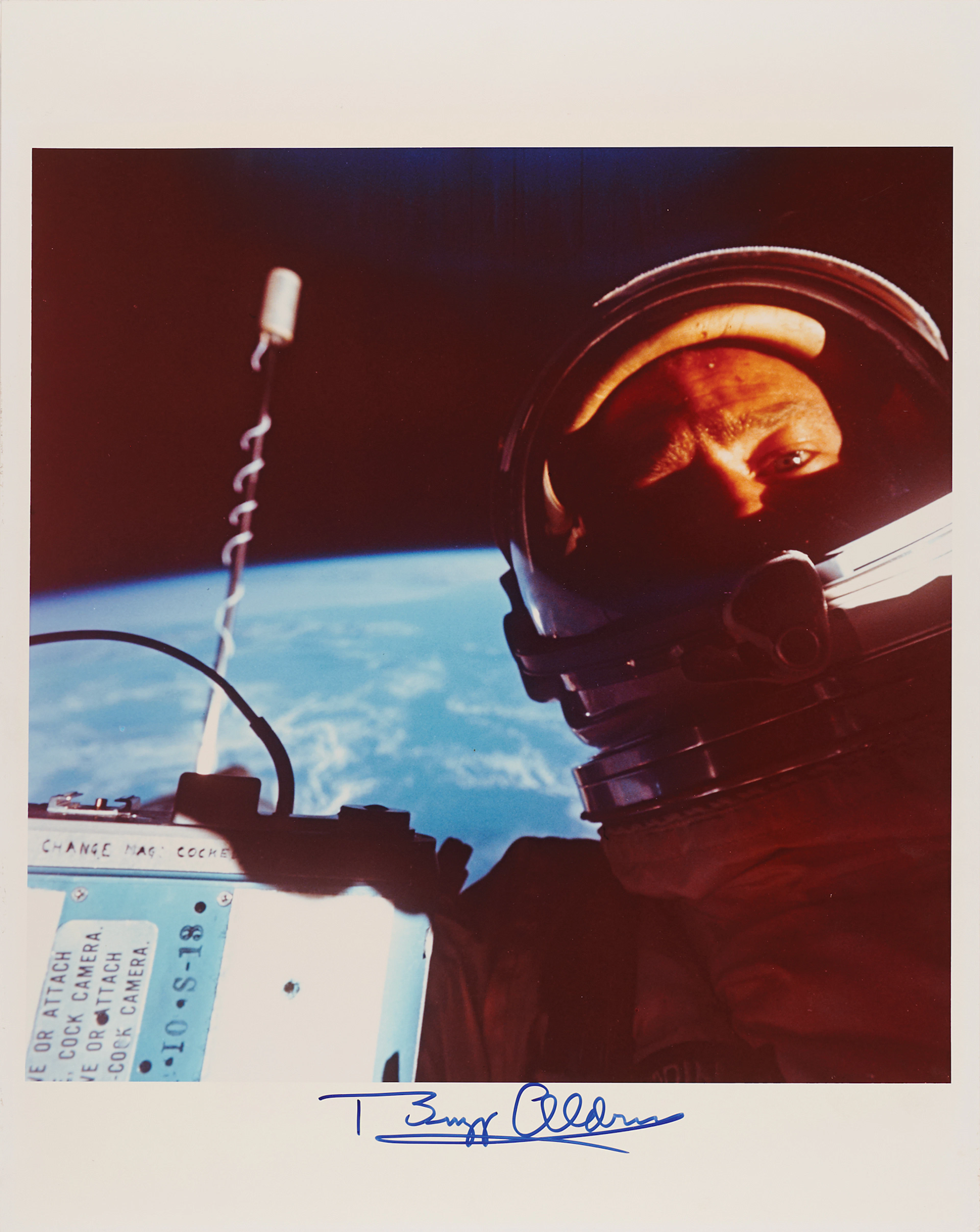 Buzz Aldrin Signed Oversized 'Selfie' Photograph
