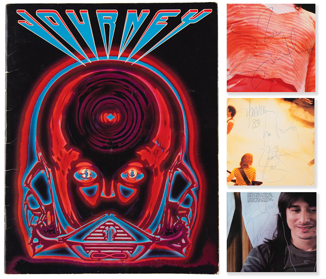 Journey Signed 1983 Frontiers Tour Program with Classic 1980s Lineup