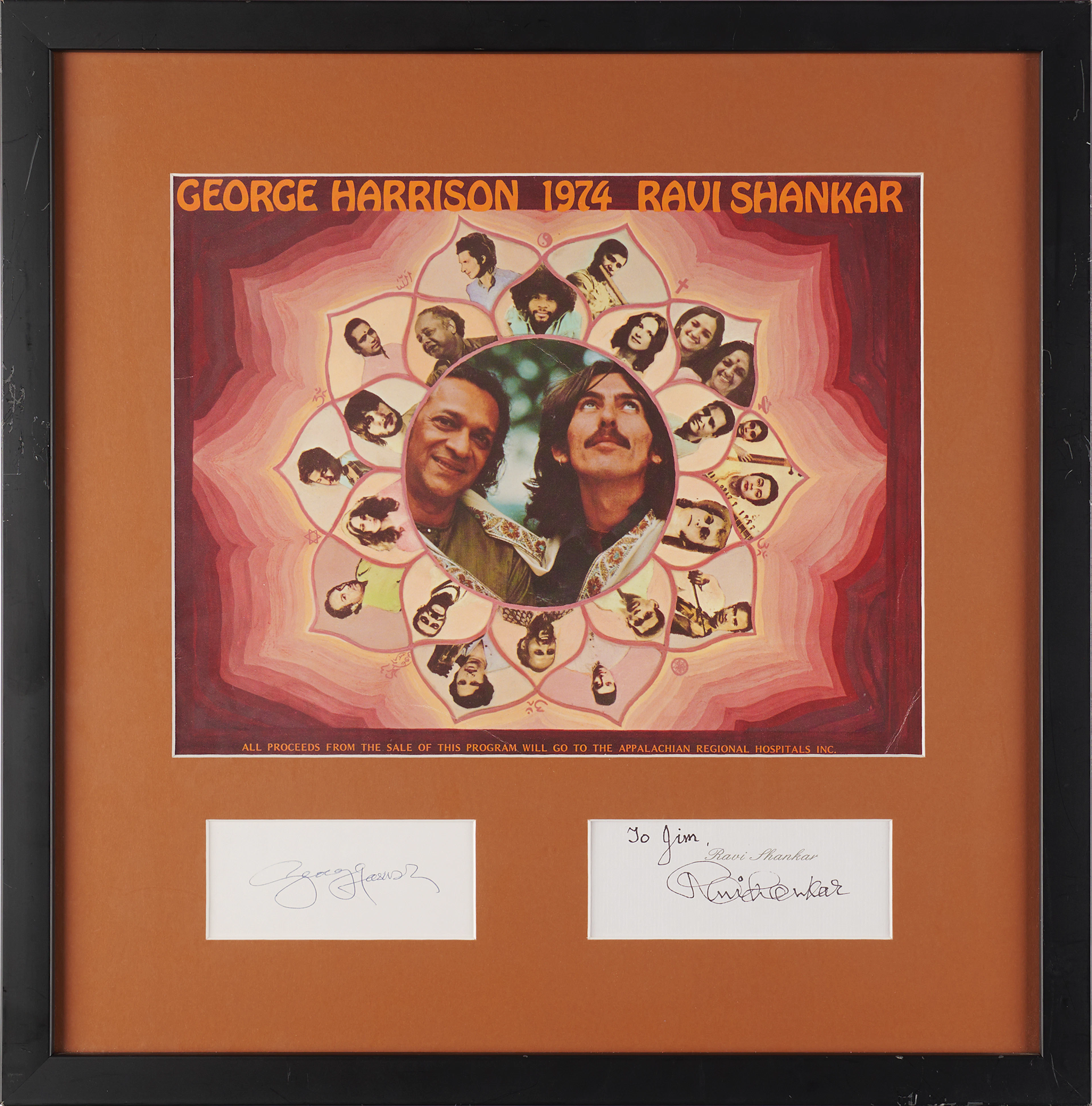 Beatles: George Harrison and Ravi Shankar Signatures