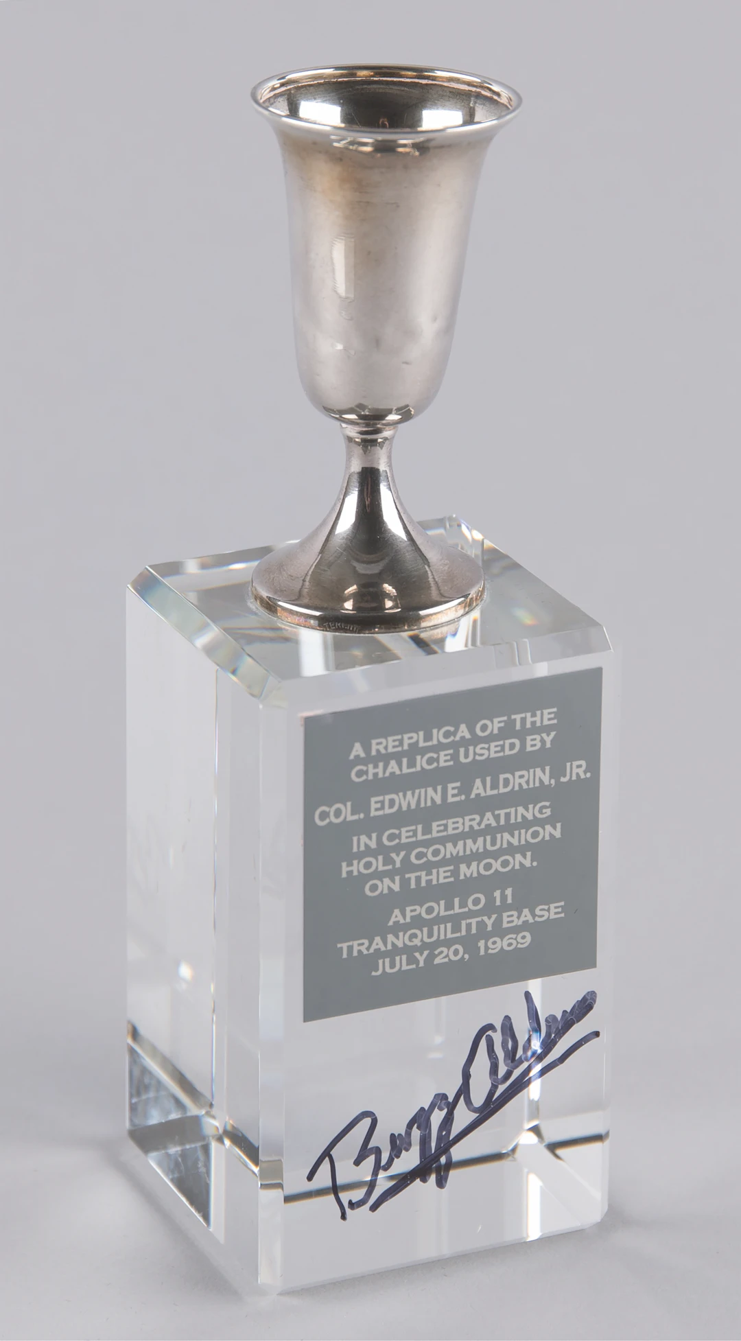 Buzz Aldrin Signed Apollo 11 Lunar Communion Chalice Replica