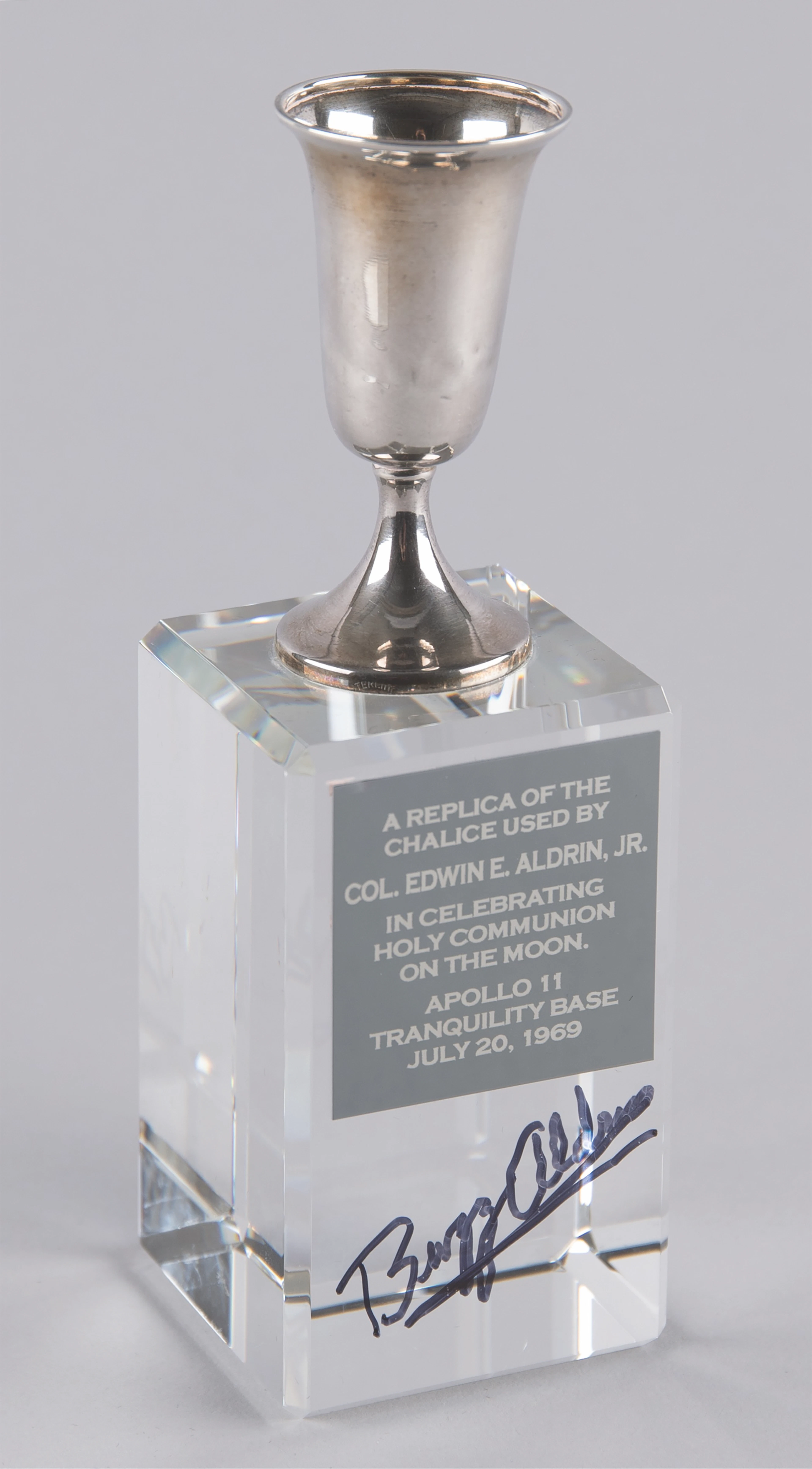 Buzz Aldrin Signed Apollo 11 Lunar Communion Chalice Replica
