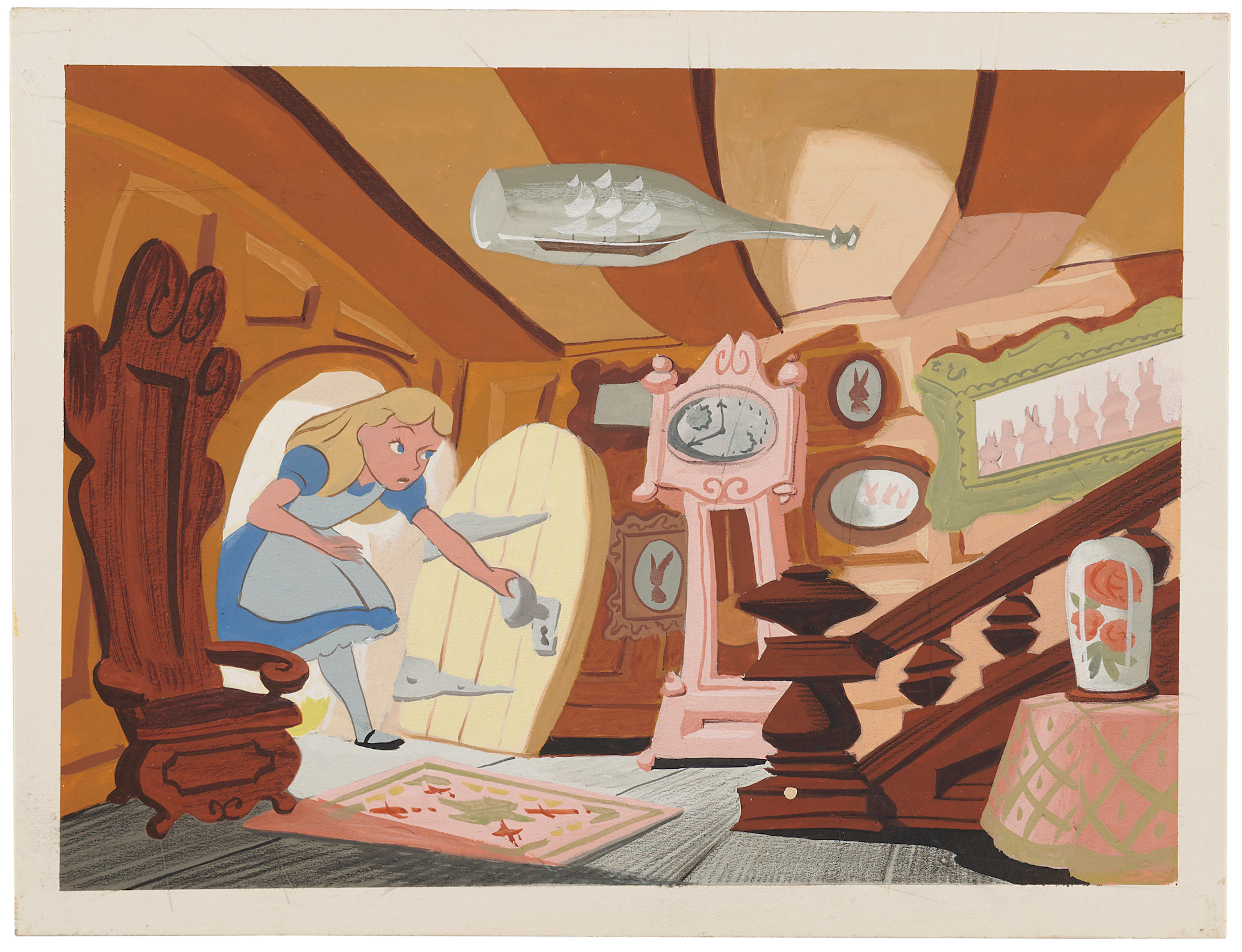 Ken Anderson concept painting of Alice from Alice in Wonderland