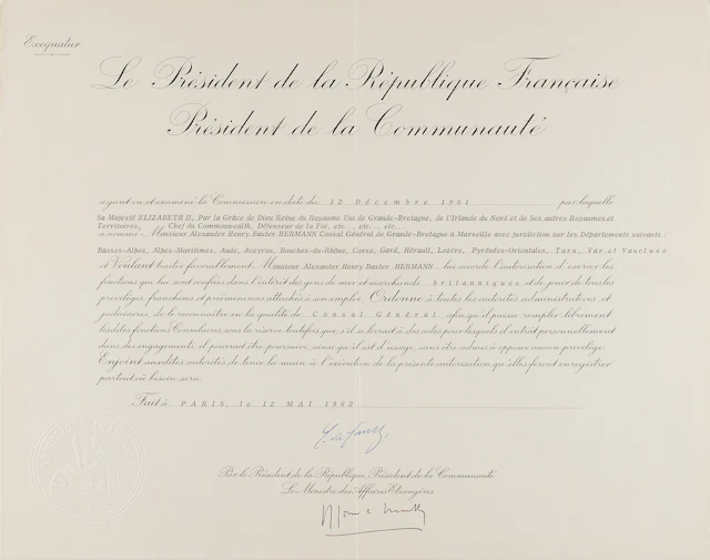 Charles de Gaulle Document Signed as President of France