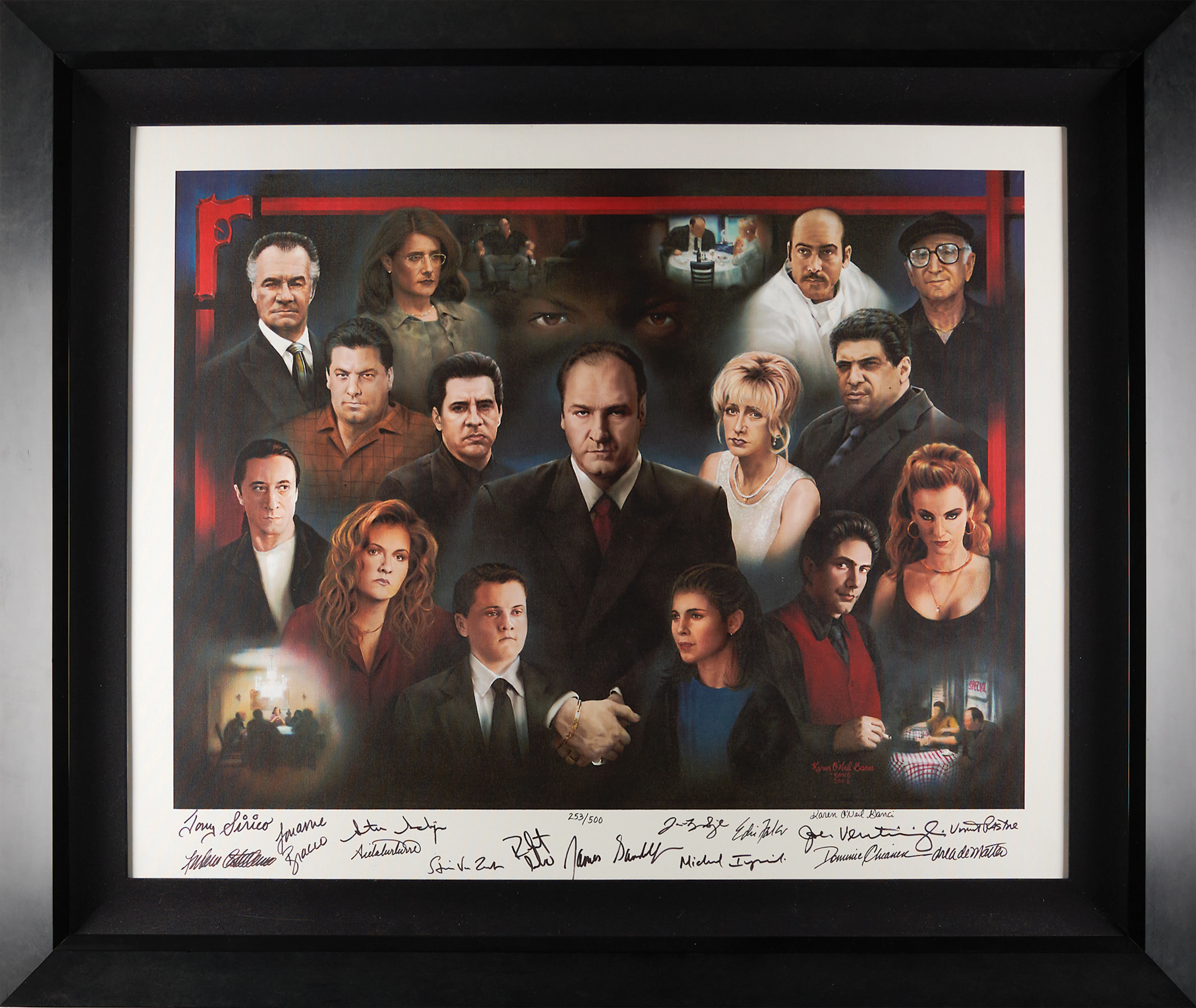 The Sopranos Oversized Cast-Signed Canvas Print (Ltd. Ed. #253/500)