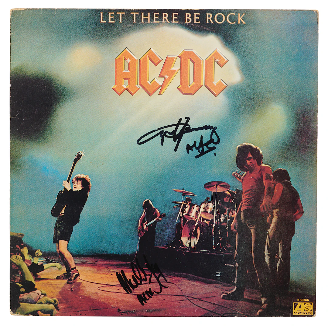 AC/DC: Angus and Malcolm Young Signed Album - Let There Be Rock