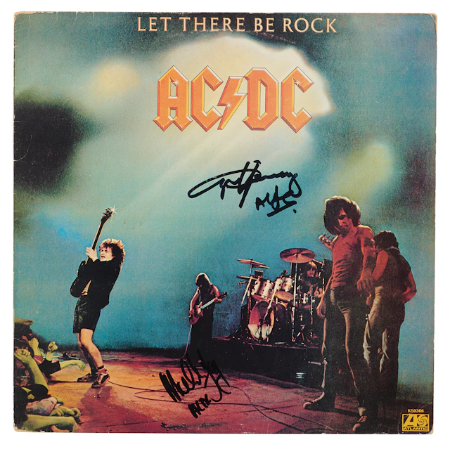 AC/DC: Angus and Malcolm Young Signed Album - Let There Be Rock