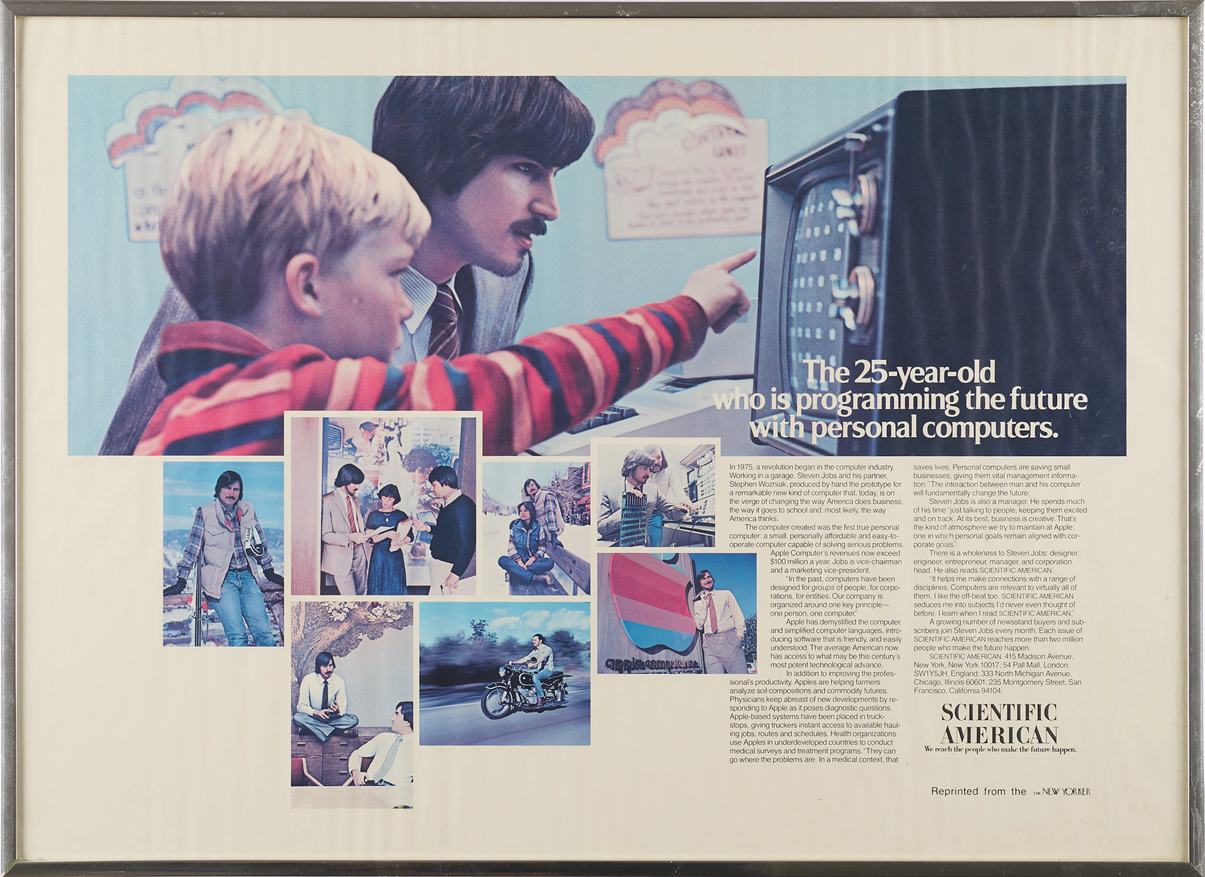 Steve Jobs Personally-Owned 1981 Scientific American Apple Advertising