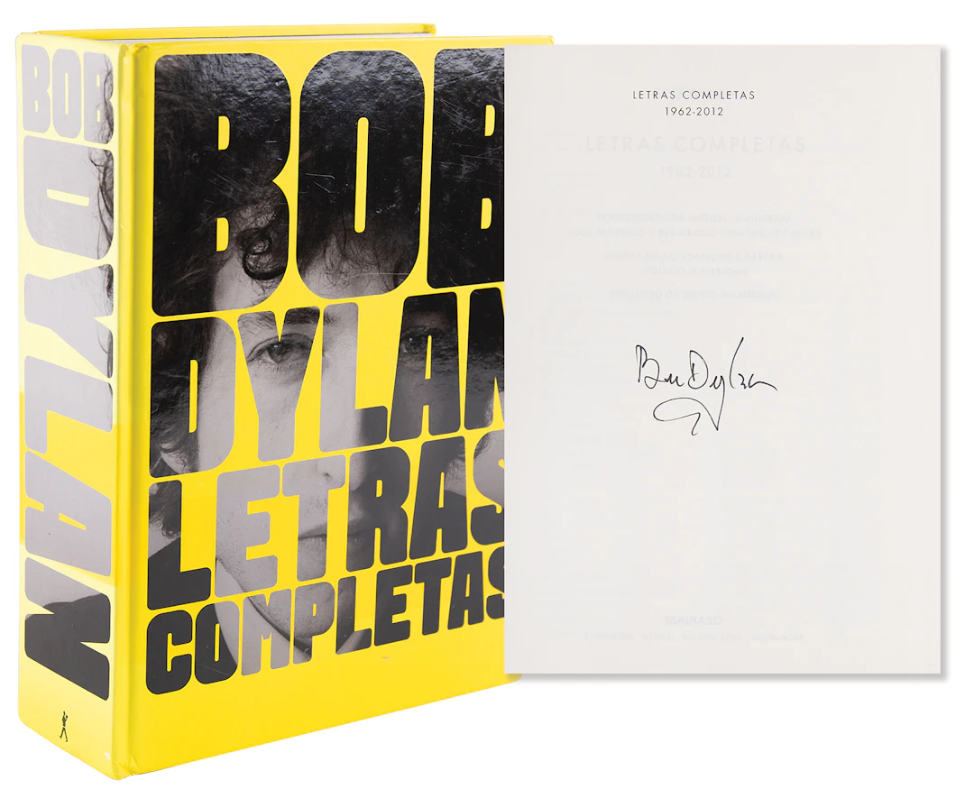 Bob Dylan Signed Book - Letras Completas, 1962–2012