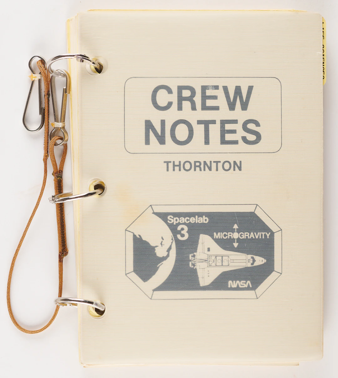 STS-51-B Crew Notes Notebook [Attested Flown] - From the Personal