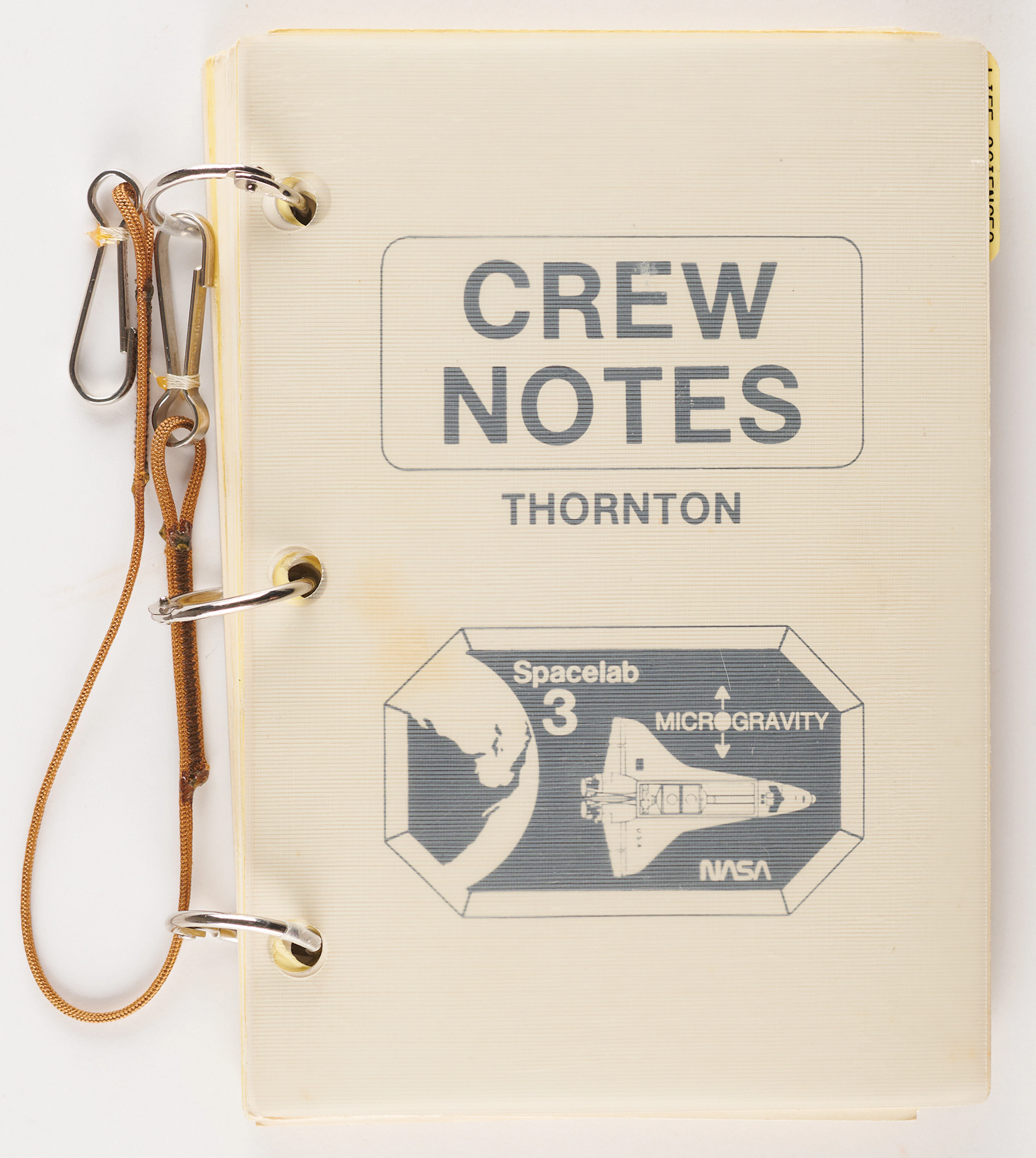 STS-51-B Crew Notes Notebook [Attested Flown] - From the Personal