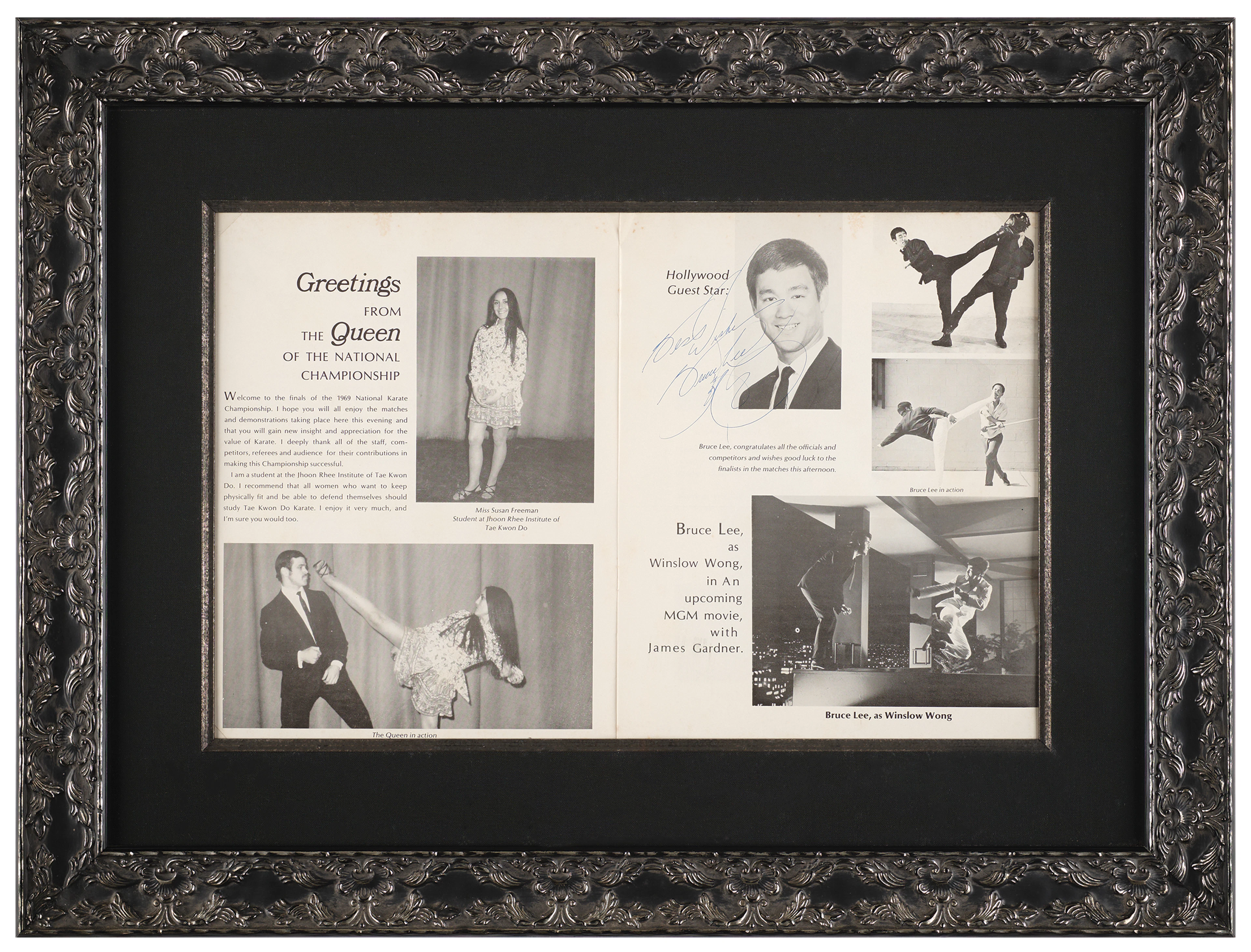 Bruce Lee Signed 1969 National Karate Championship Program