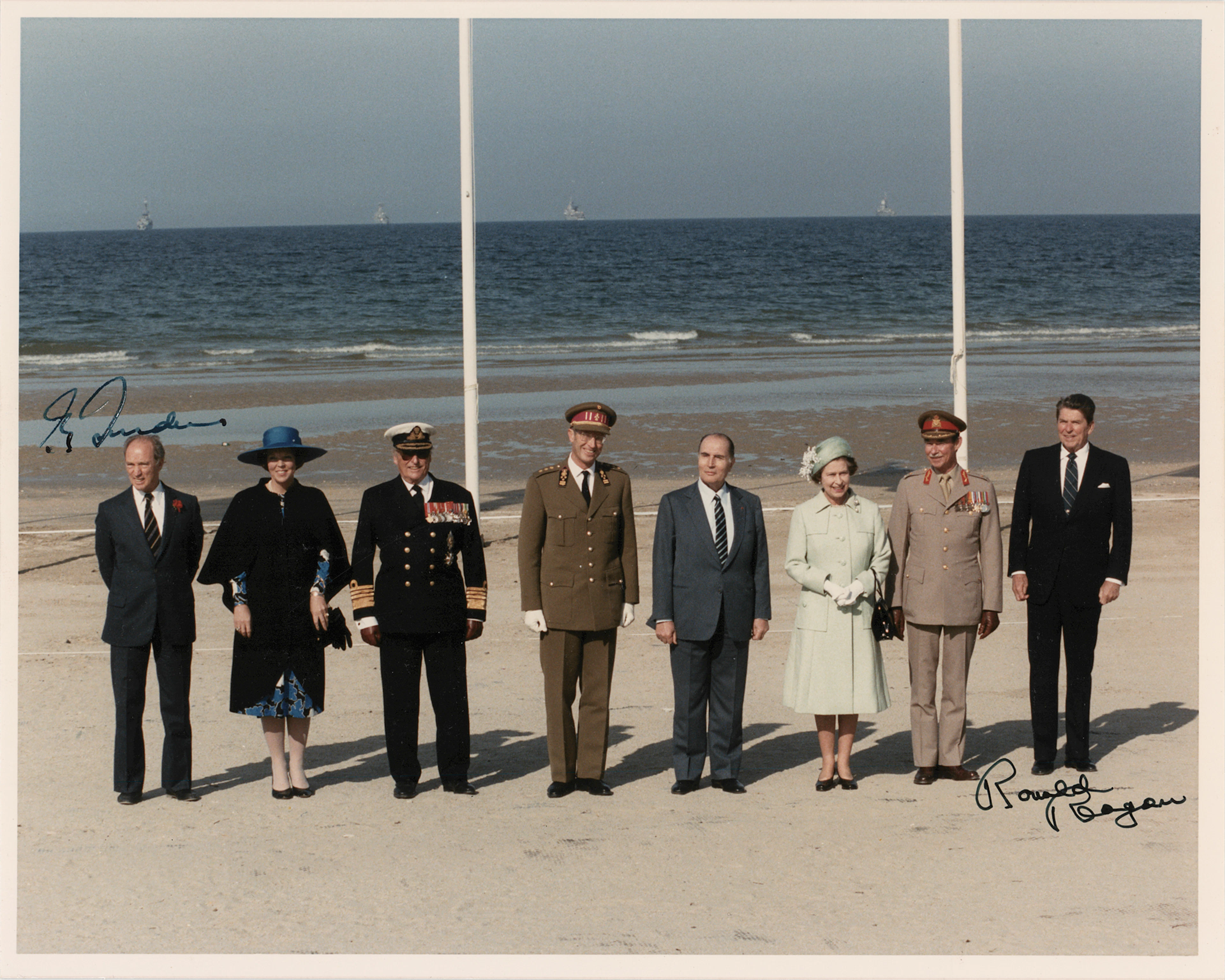 Ronald Reagan and Pierre Trudeau Signed Photograph