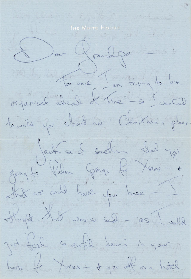 Jacqueline Kennedy Autograph Letter Signed to Joseph P. Kennedy, Making