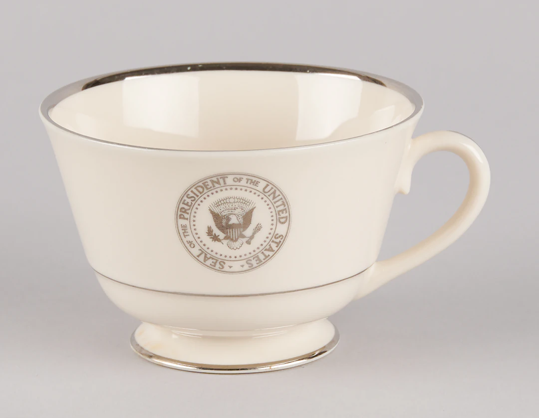 Lyndon B. Johnson and Richard Nixon White House Tea Cup