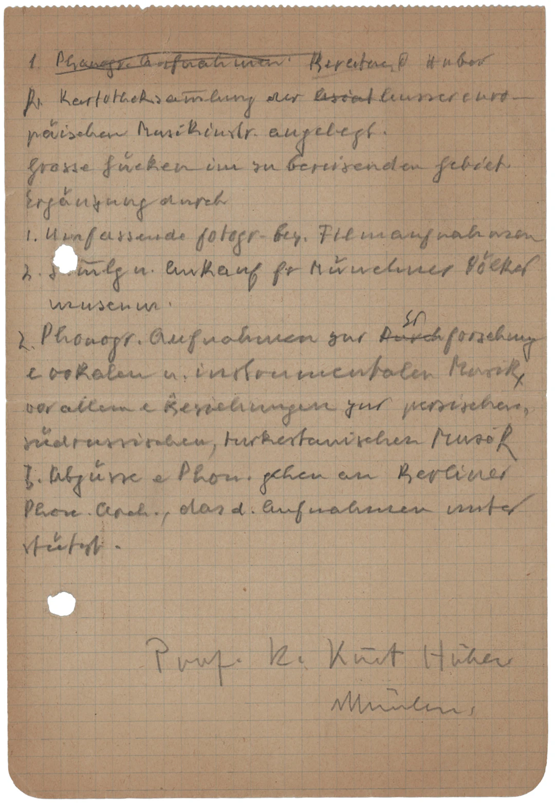 Kurt Huber Rare Autograph Manuscript Signed