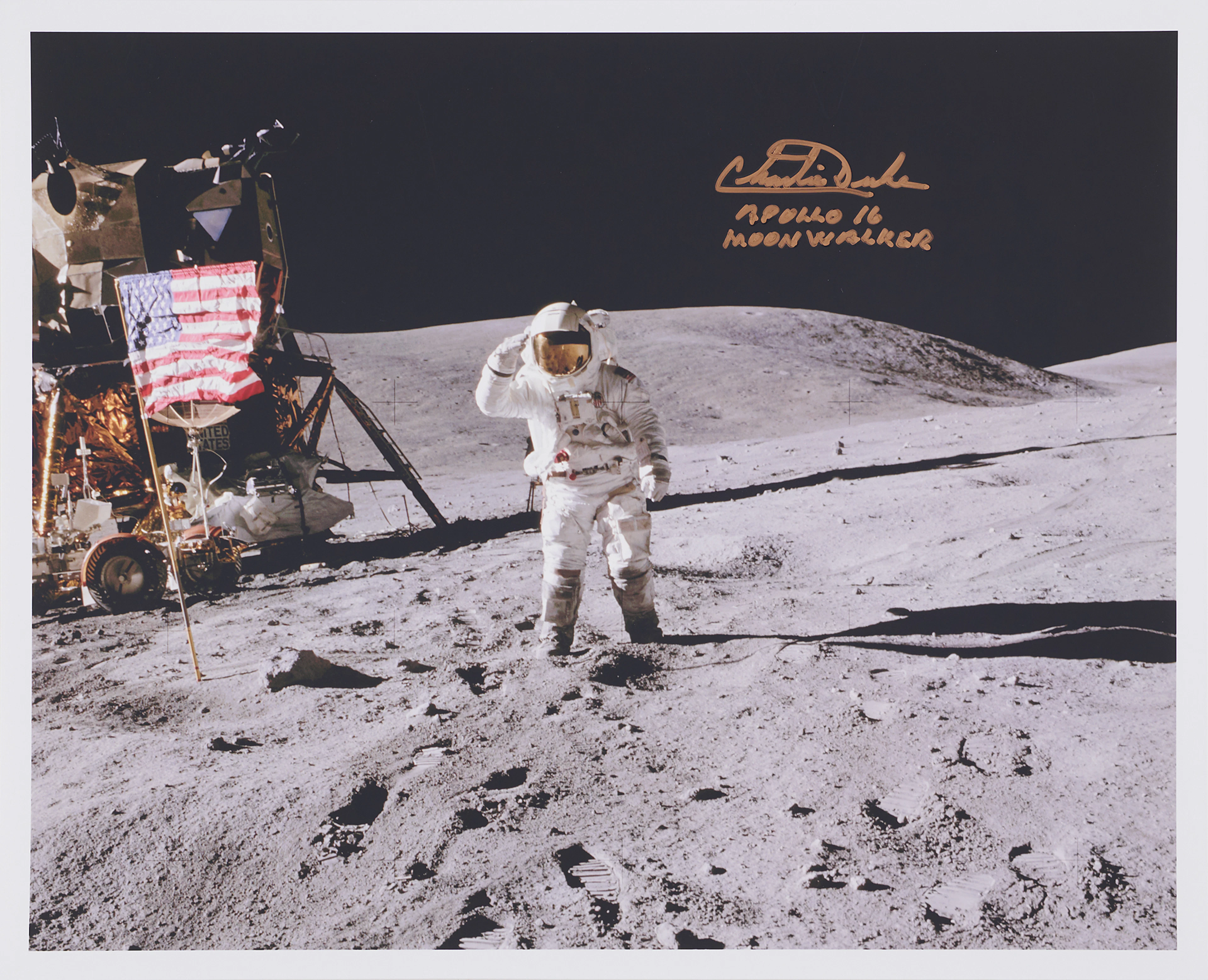 Charlie Duke Oversized Signed Photograph