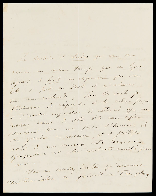 Franz Liszt Autograph Letter Signed to Painter Ary Scheffer: "Recent