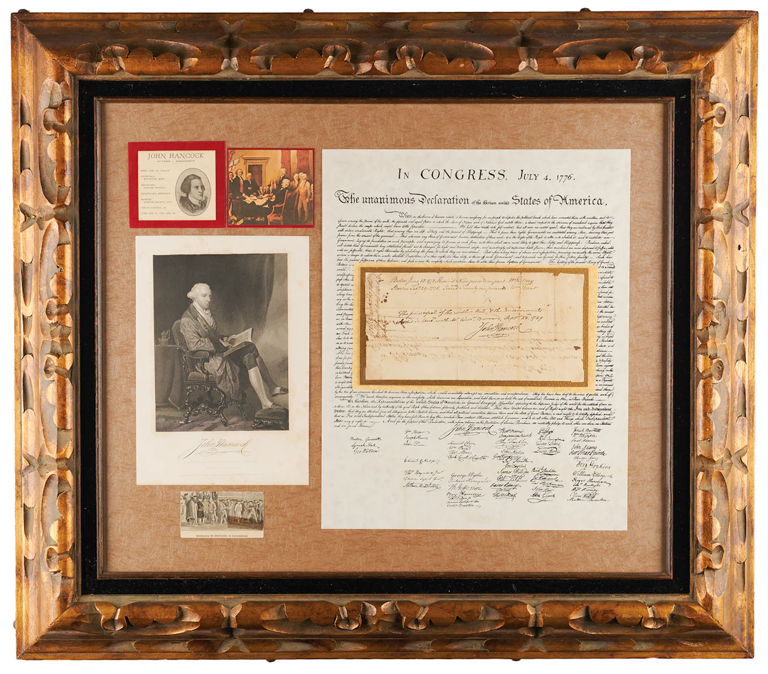 John Hancock Autograph Endorsement Signed (1789) on a Pre-Revolution