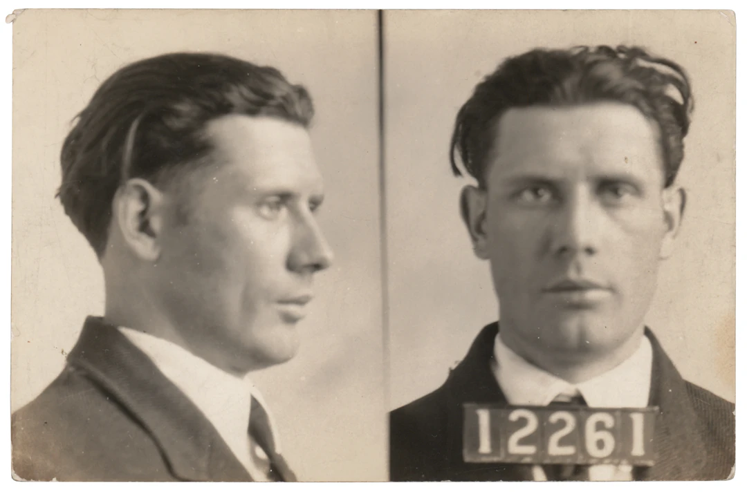 Dillinger Gang: Russell Lee Clark Original Indiana State Prison Mug