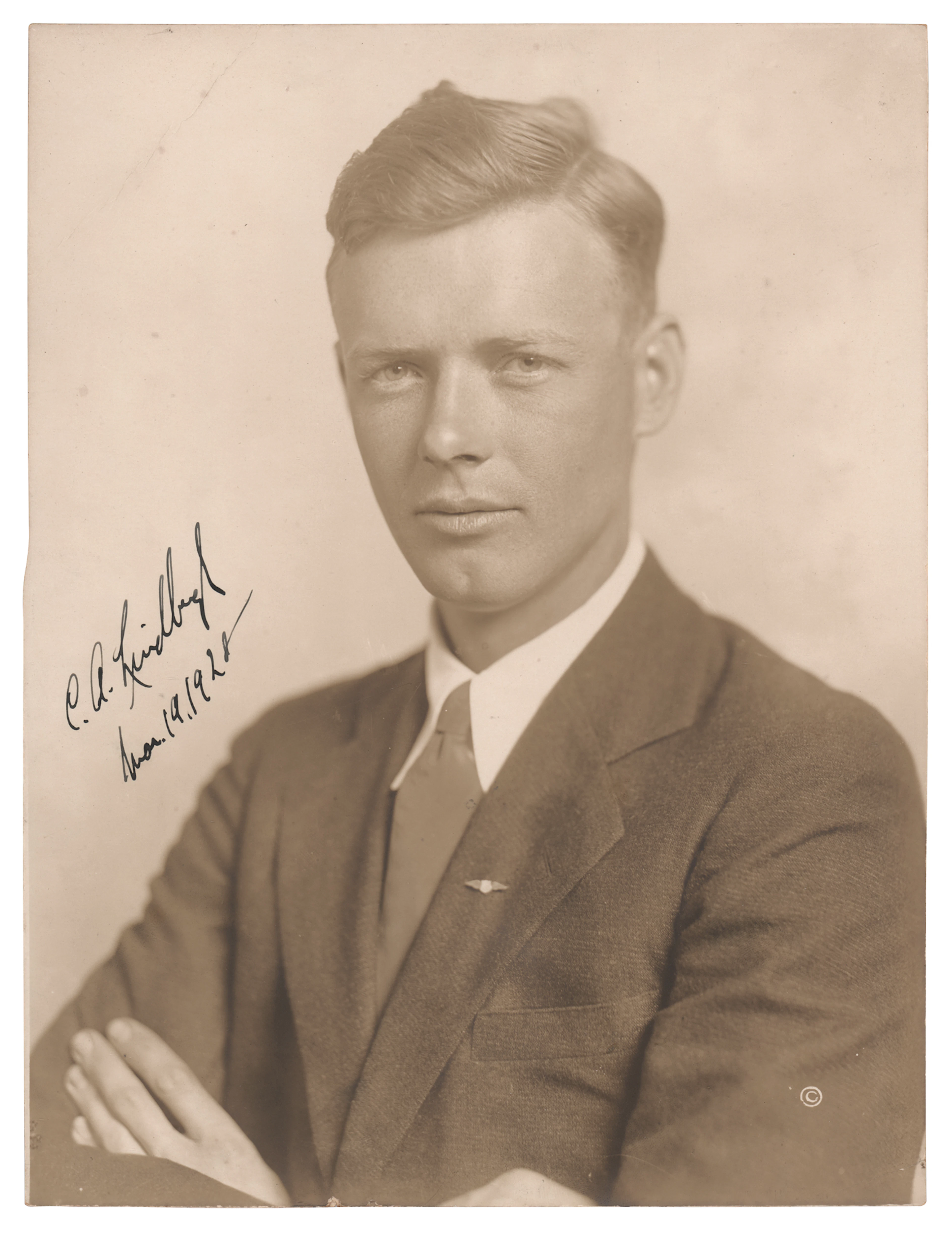 Charles Lindbergh Signed Photograph
