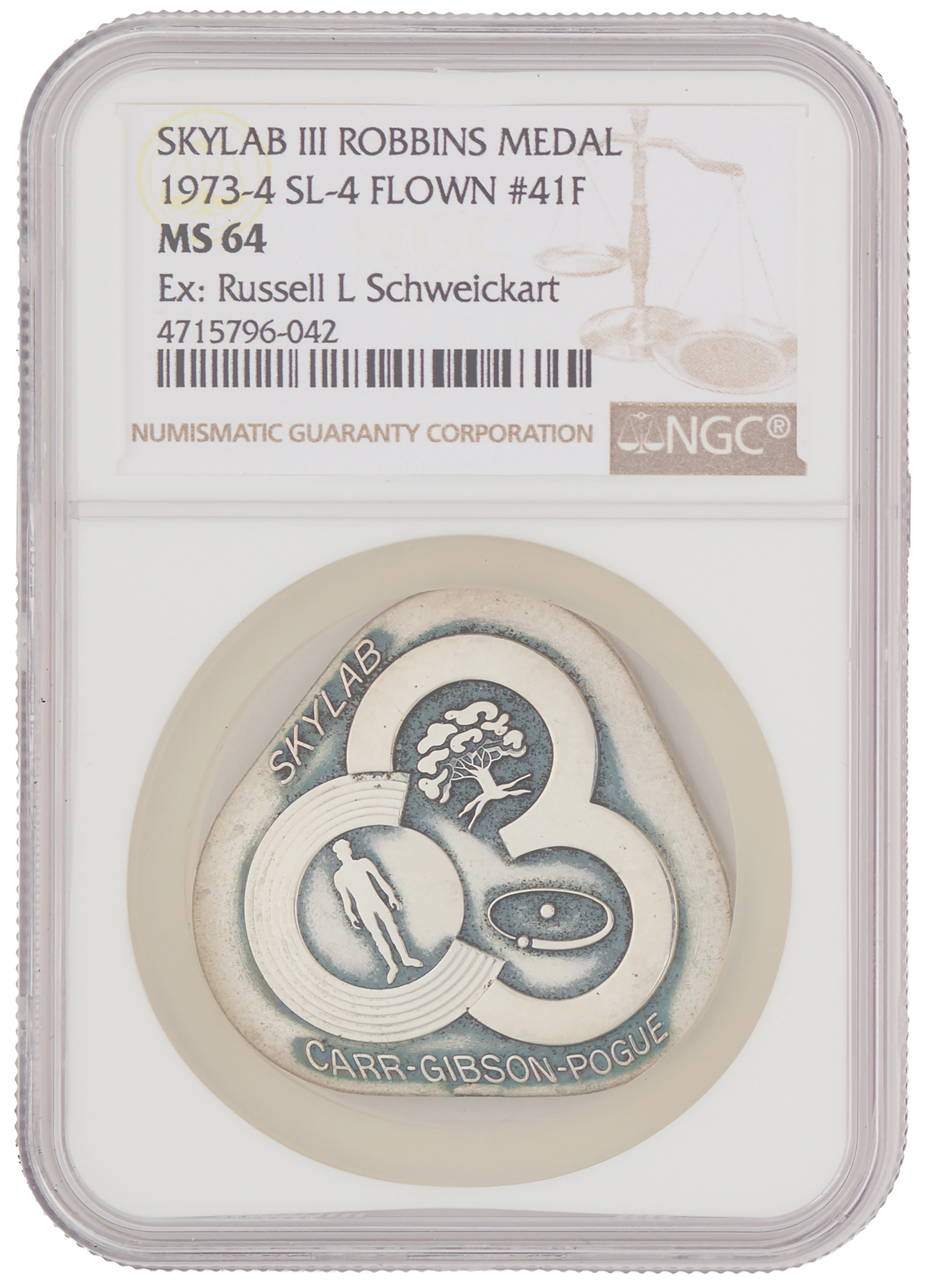 Skylab 4 Flown Robbins Medallion - From the Personal Collection of