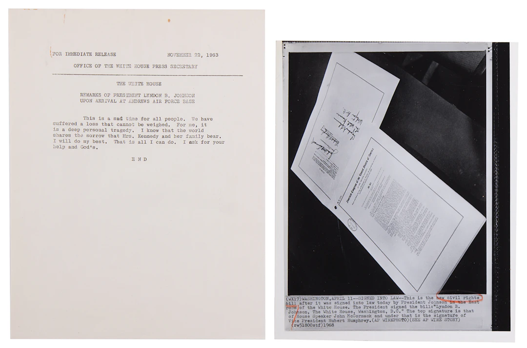 Lyndon B. Johnson: White House Press Release on the Assassination