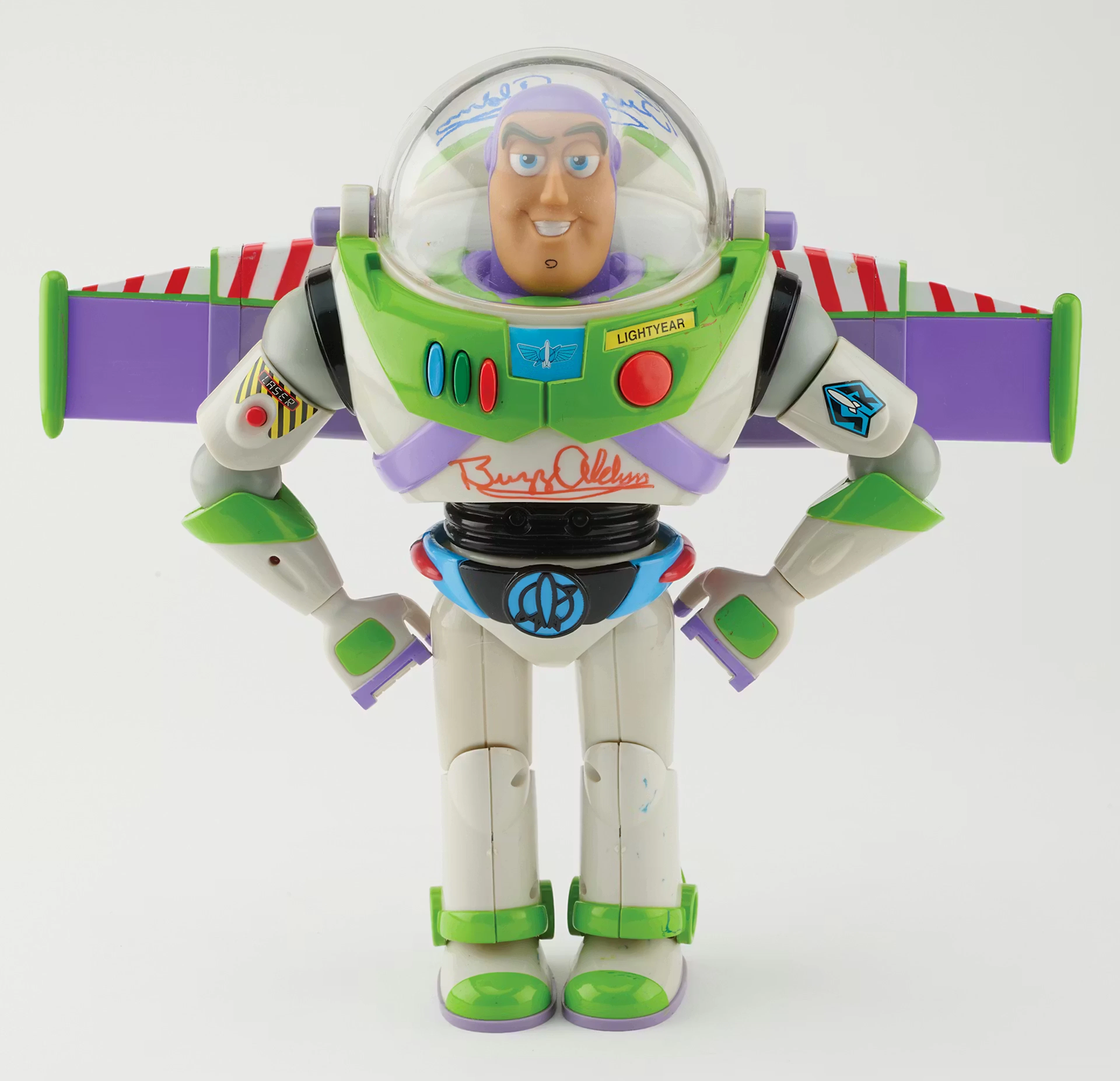 Buzz Aldrin Twice-Signed Buzz Lightyear Action Figure