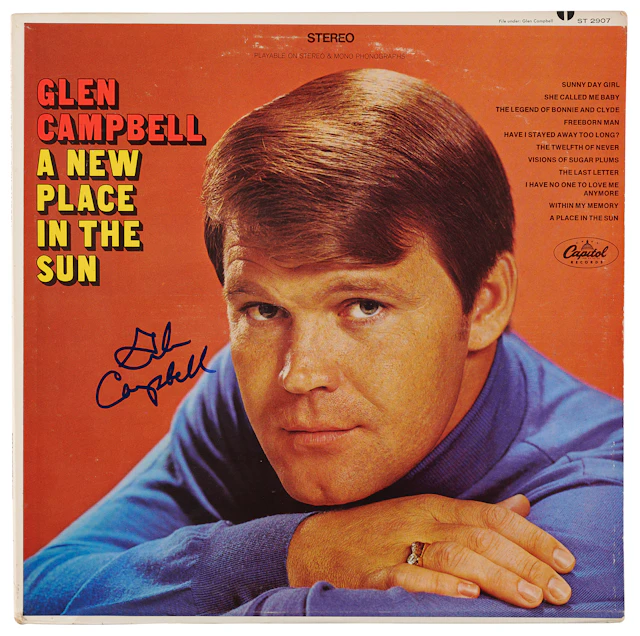 Glen Campbell Signed Album - A New Place in the Sun