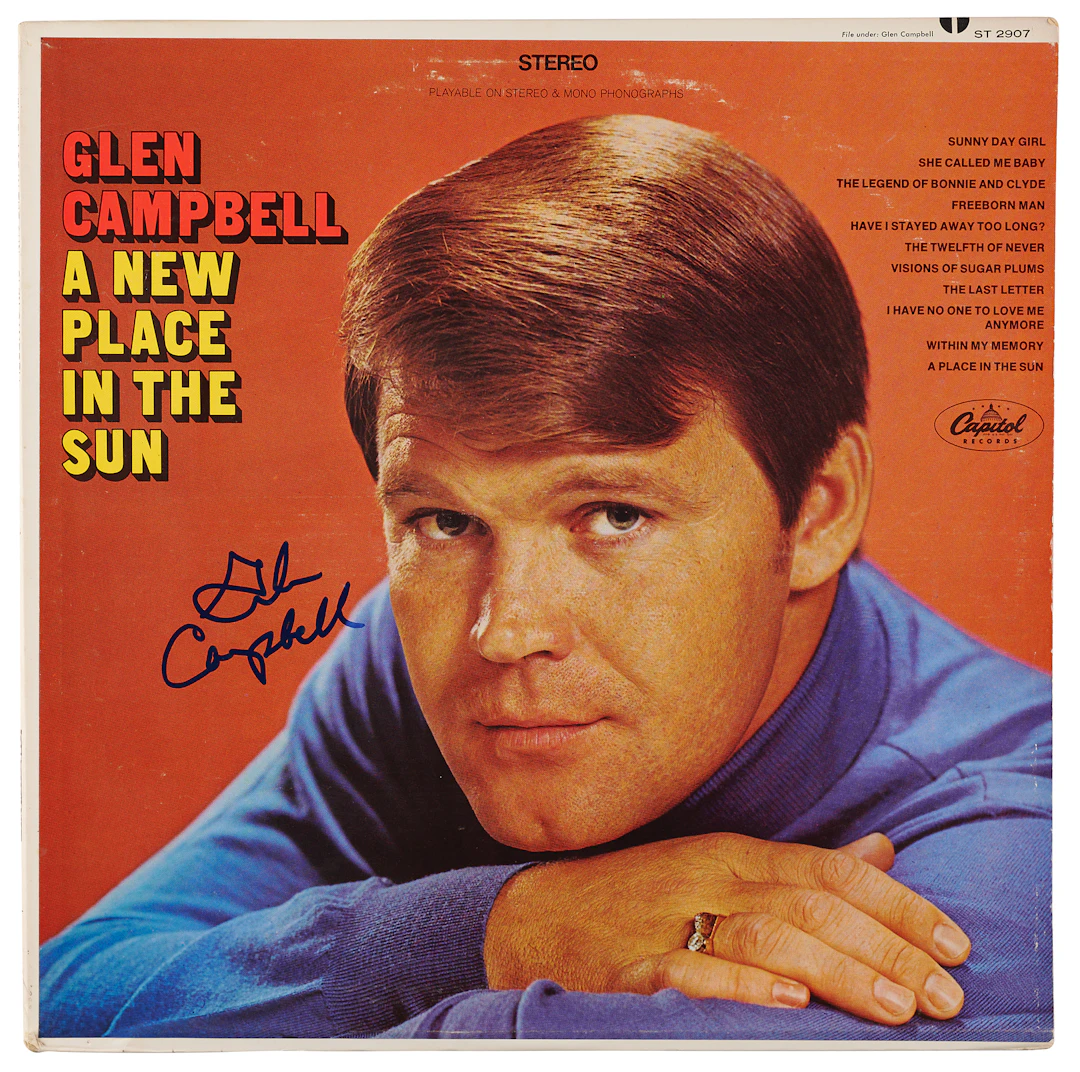 Glen Campbell Signed Album - A New Place in the Sun