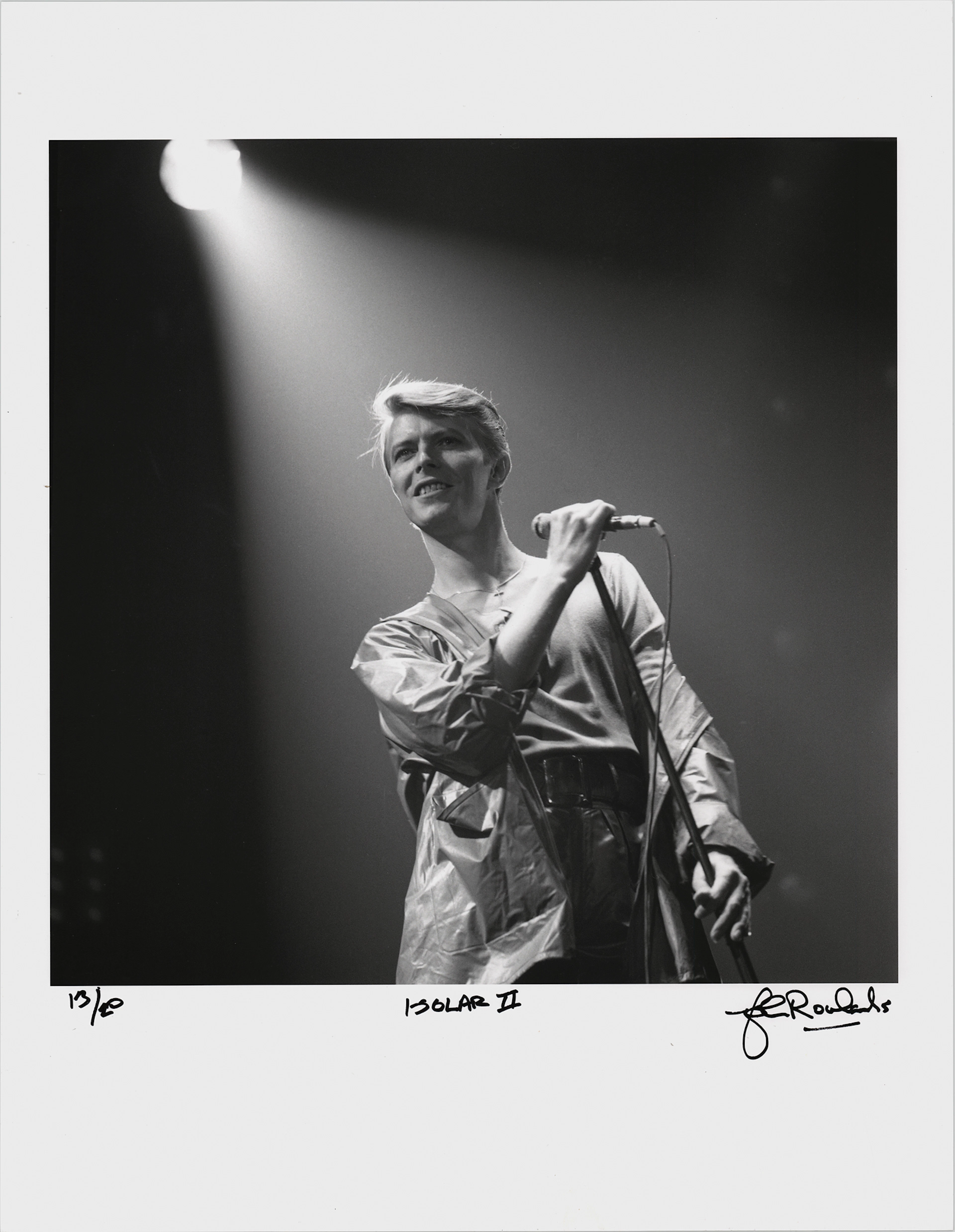 David Bowie Oversized Photograph Signed by John Rowlands - 'Isolar
