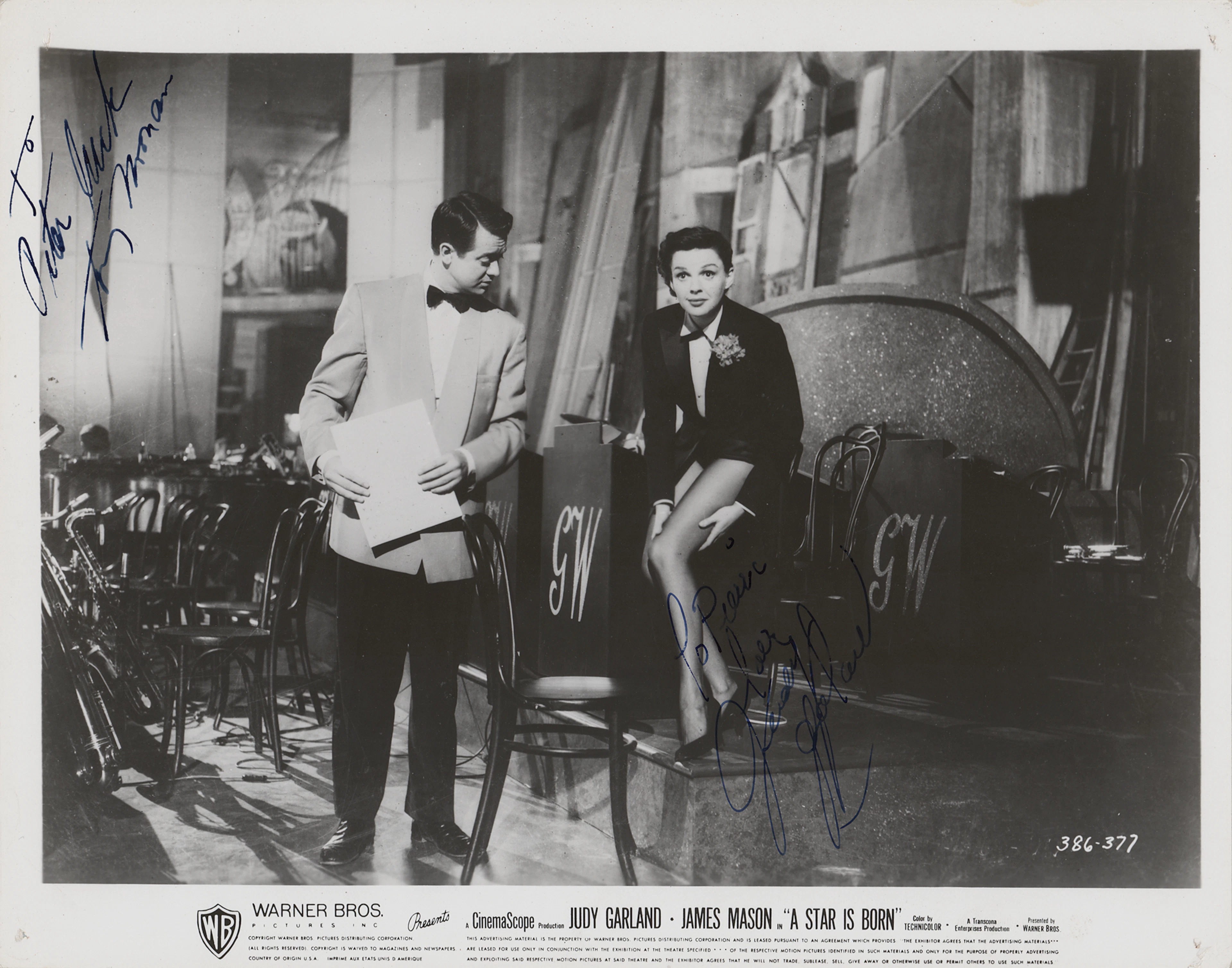 Judy Garland and Tommy Noonan Signed Photograph