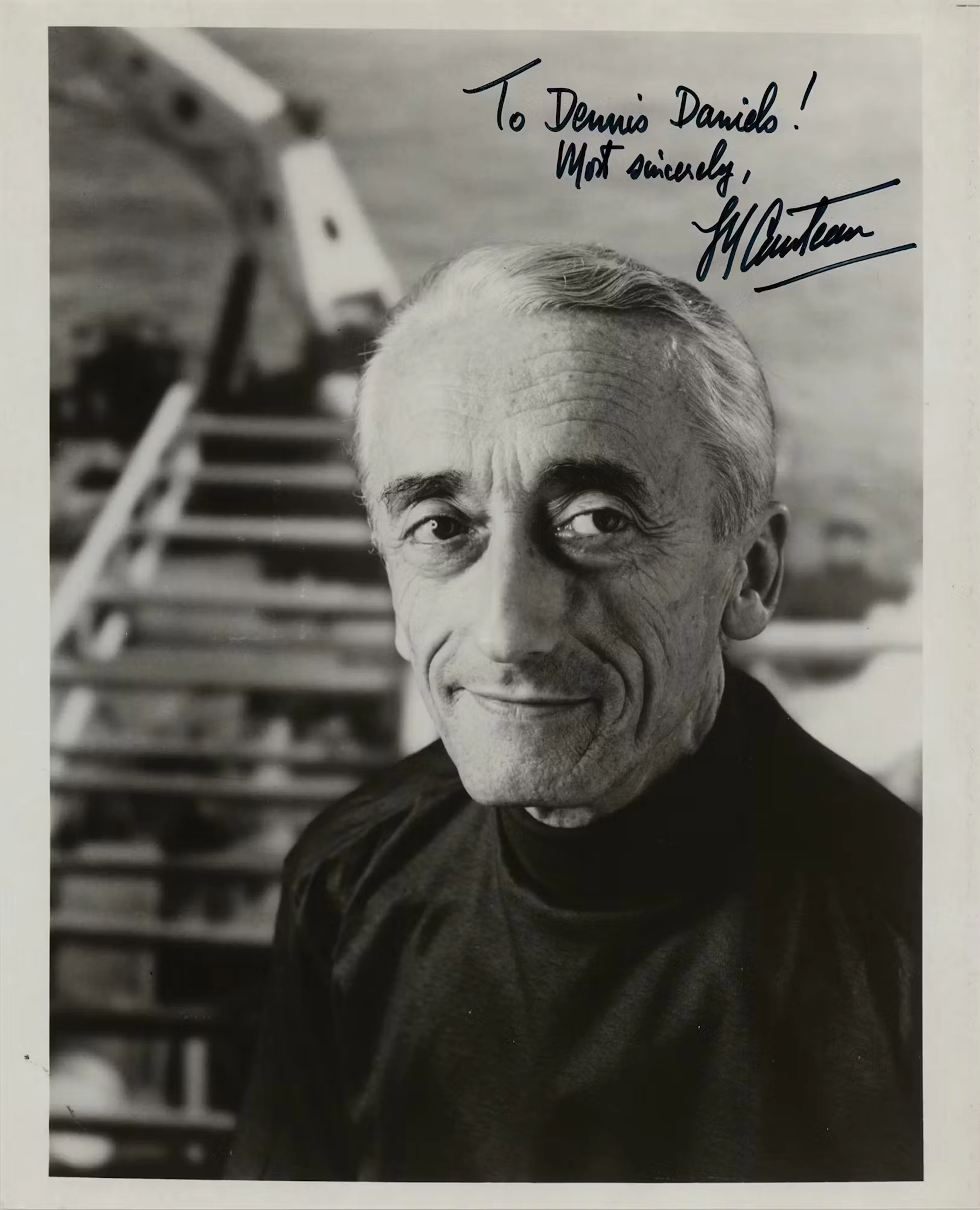 Jacques Cousteau Signed Photograph