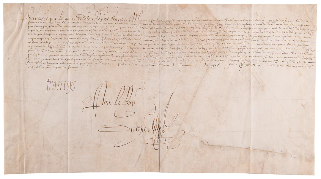 King Francis II Document Signed - The Rarest of the French Renaissance Kings