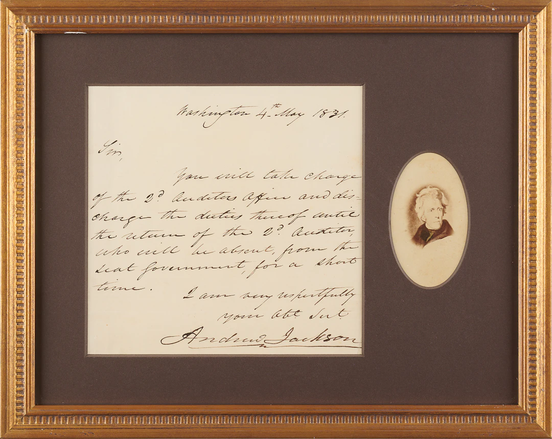 Andrew Jackson Autograph Letter Signed as President - Keeping His