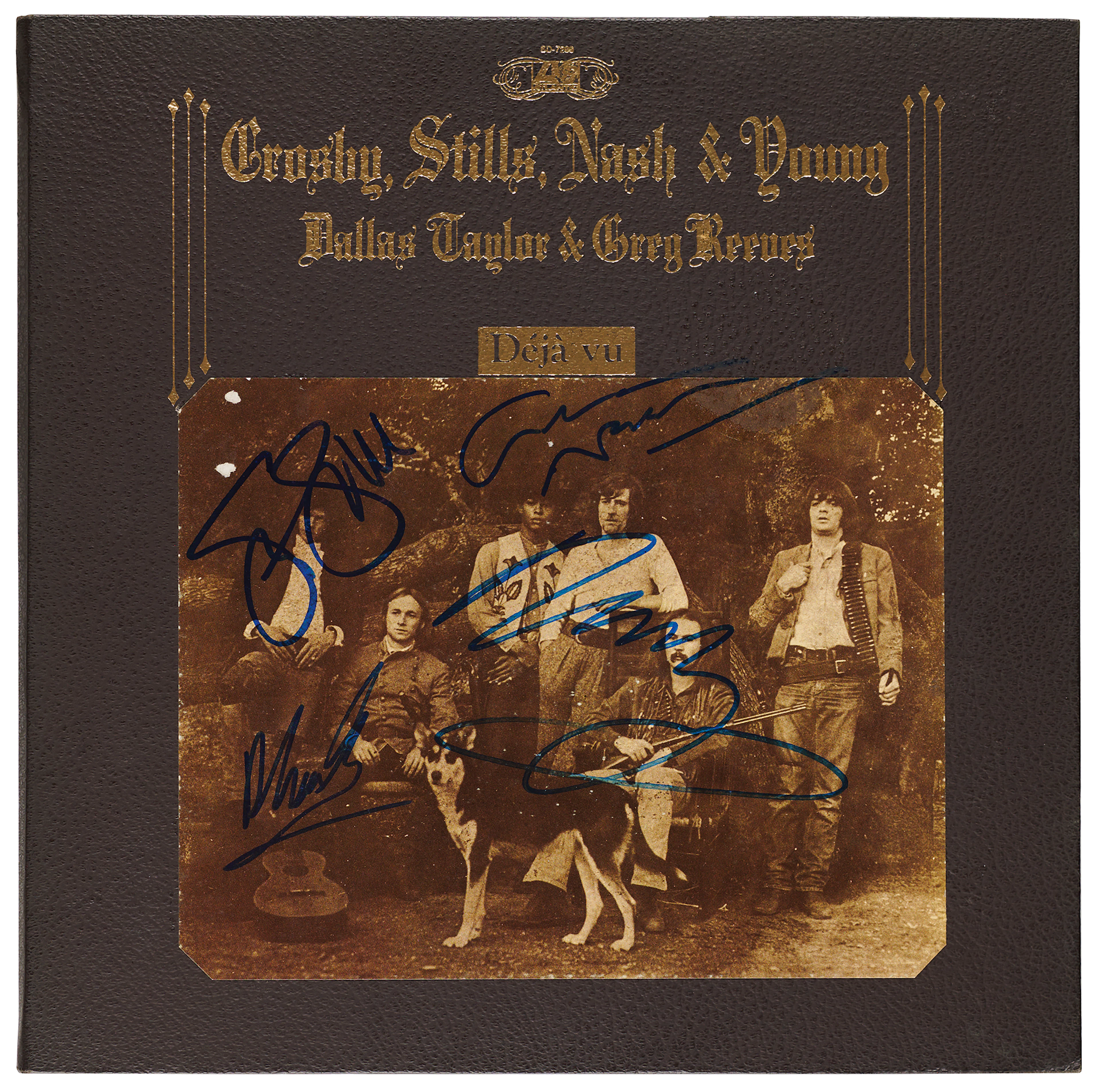 Crosby, Stills, Nash, and Young Signed Album - Deja Vu
