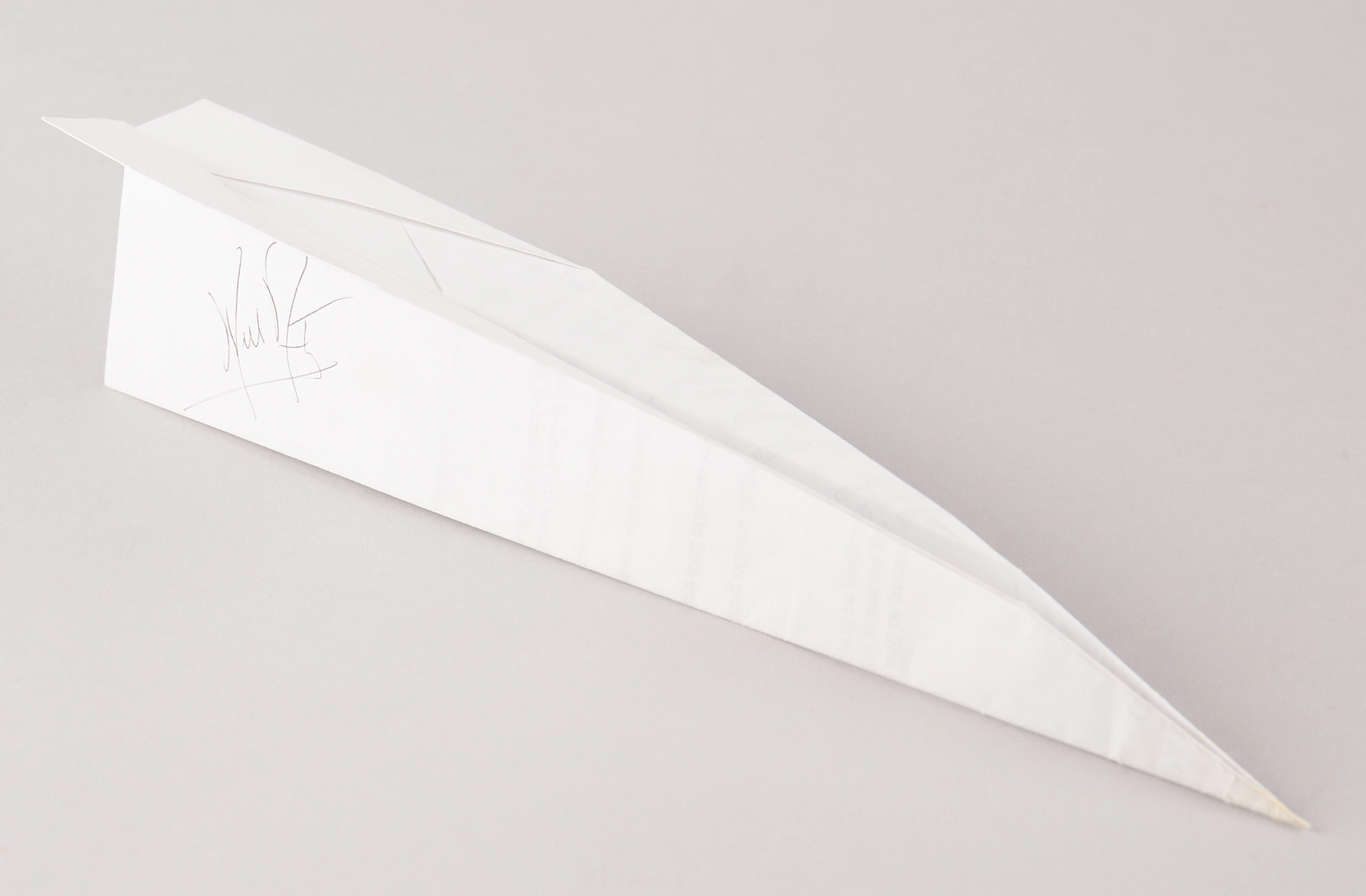 Neil Armstrong Signed Paper Airplane