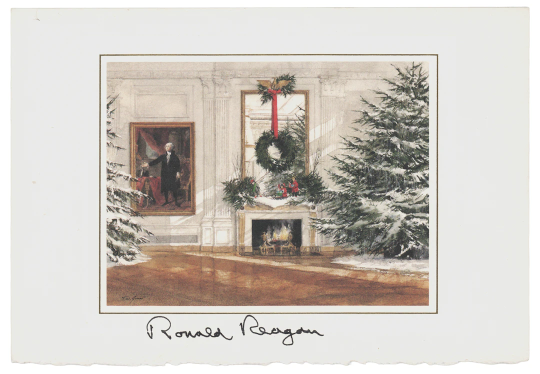Ronald Reagan Signed White House Christmas Card (1986)