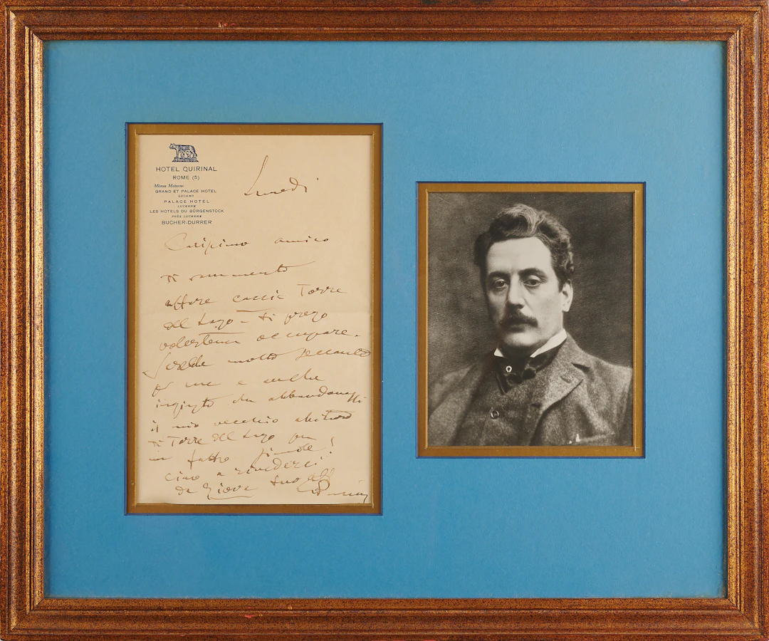 Giacomo Puccini Autograph Letter Signed: "It is an old destiny of