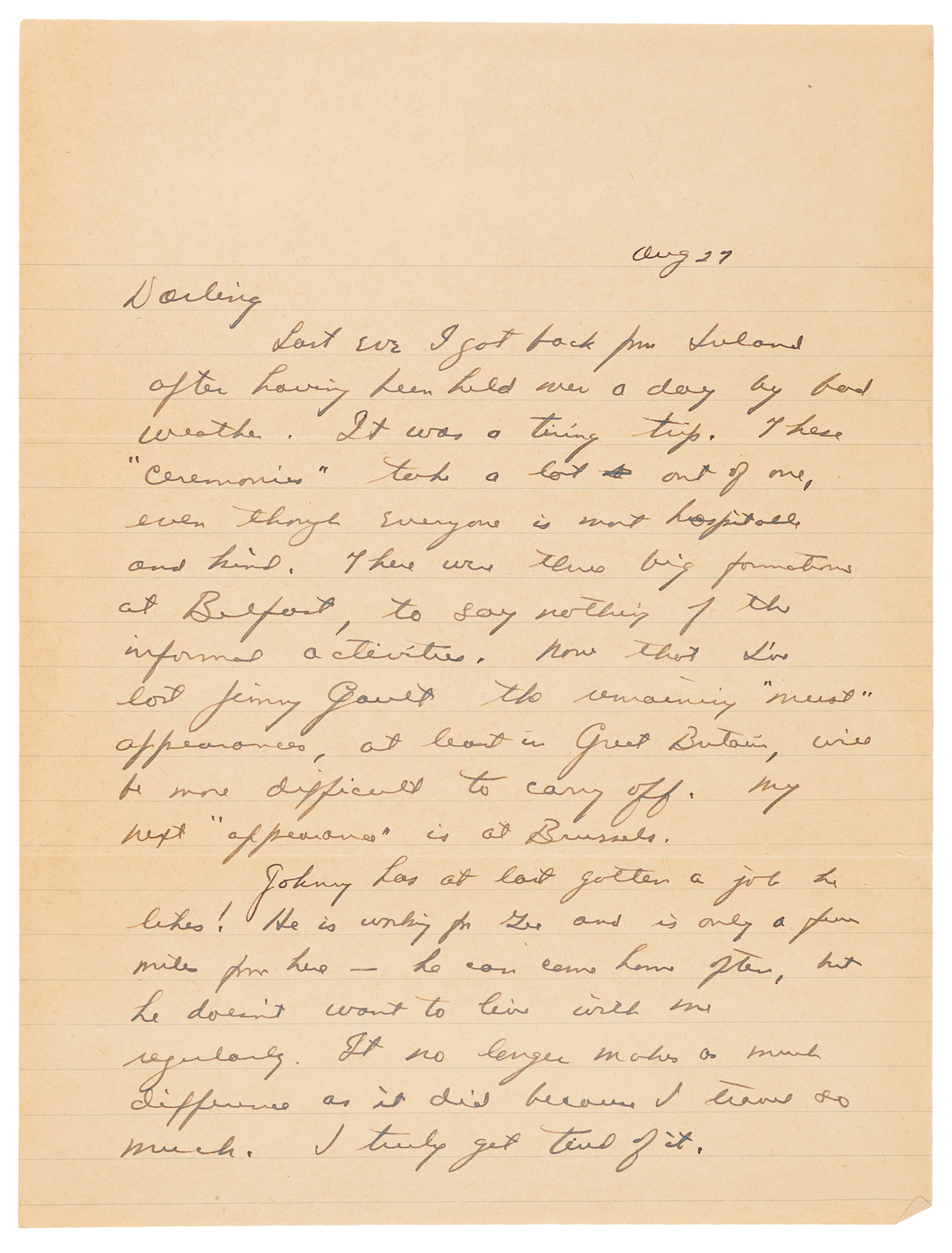 Dwight D. Eisenhower Autograph Letter Signed on Postwar Europe: "The