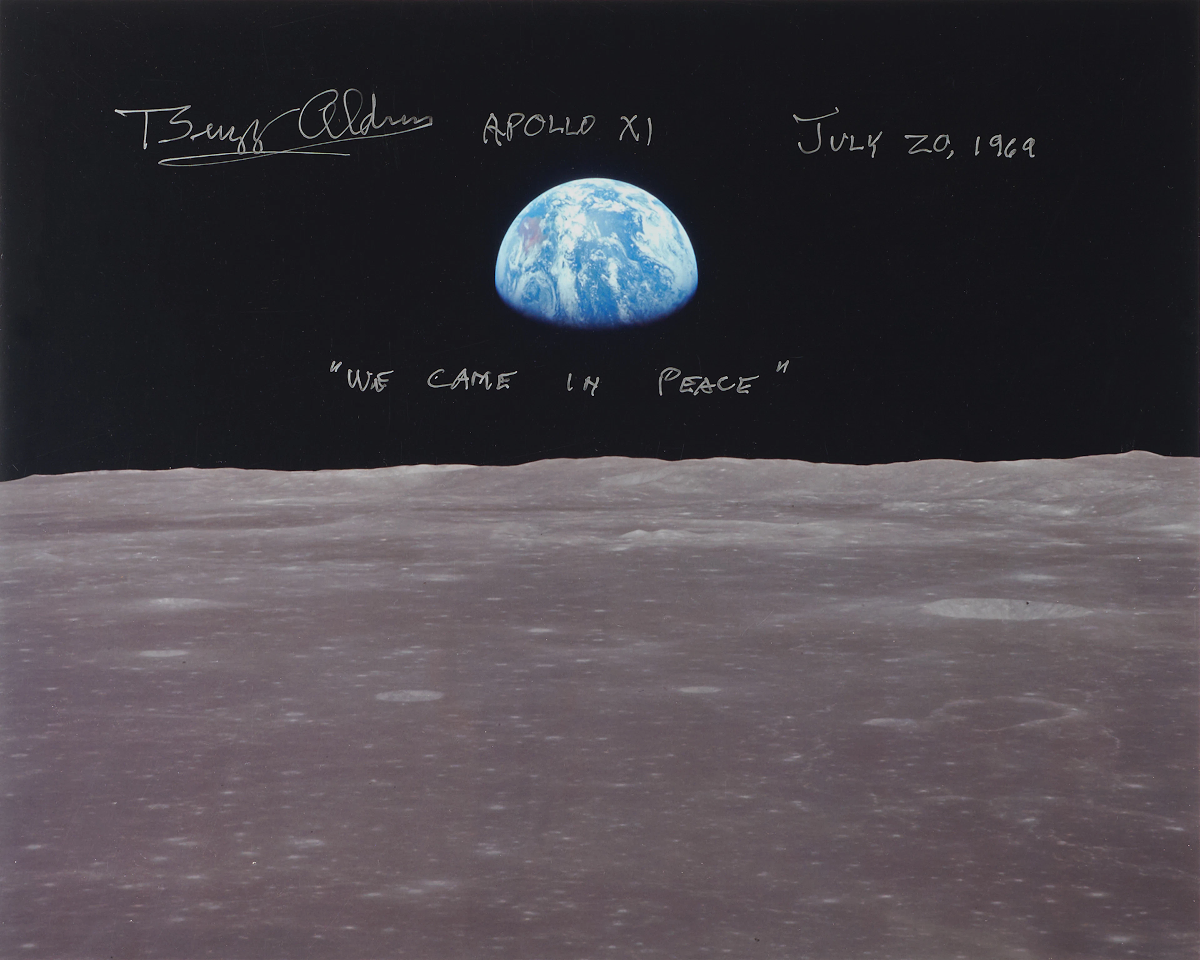 Buzz Aldrin Signed Oversized Photograph