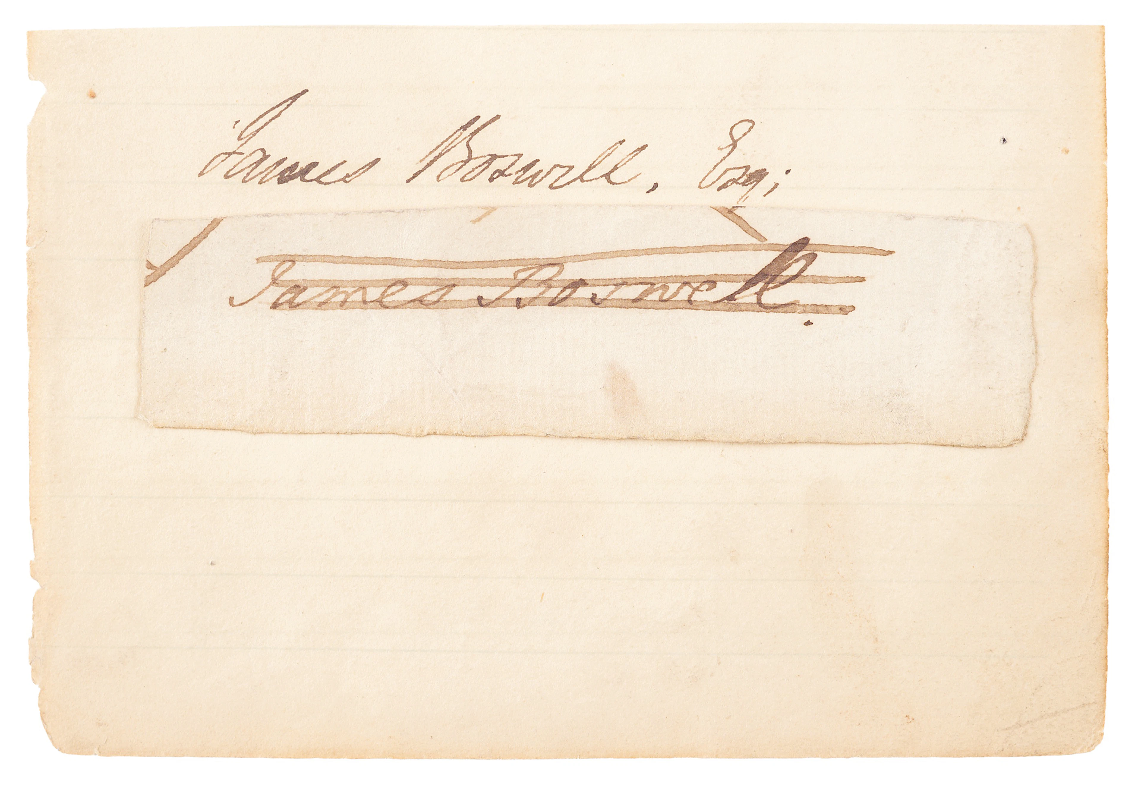 James Boswell Rare Signature - Celebrated Biographer