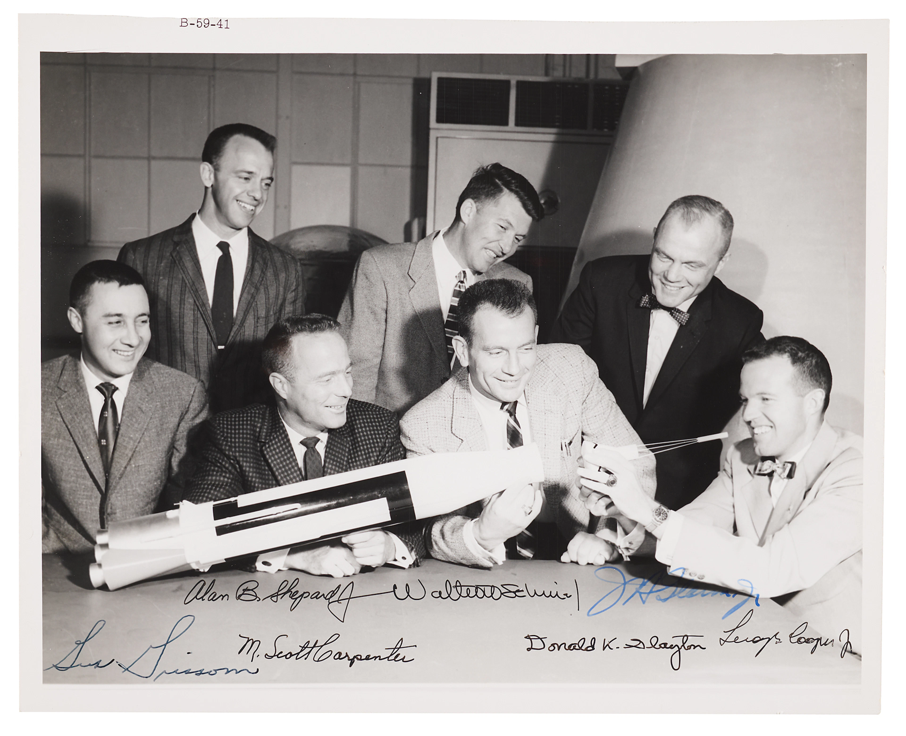 Mercury Astronauts (6) Multi-Signed Photograph